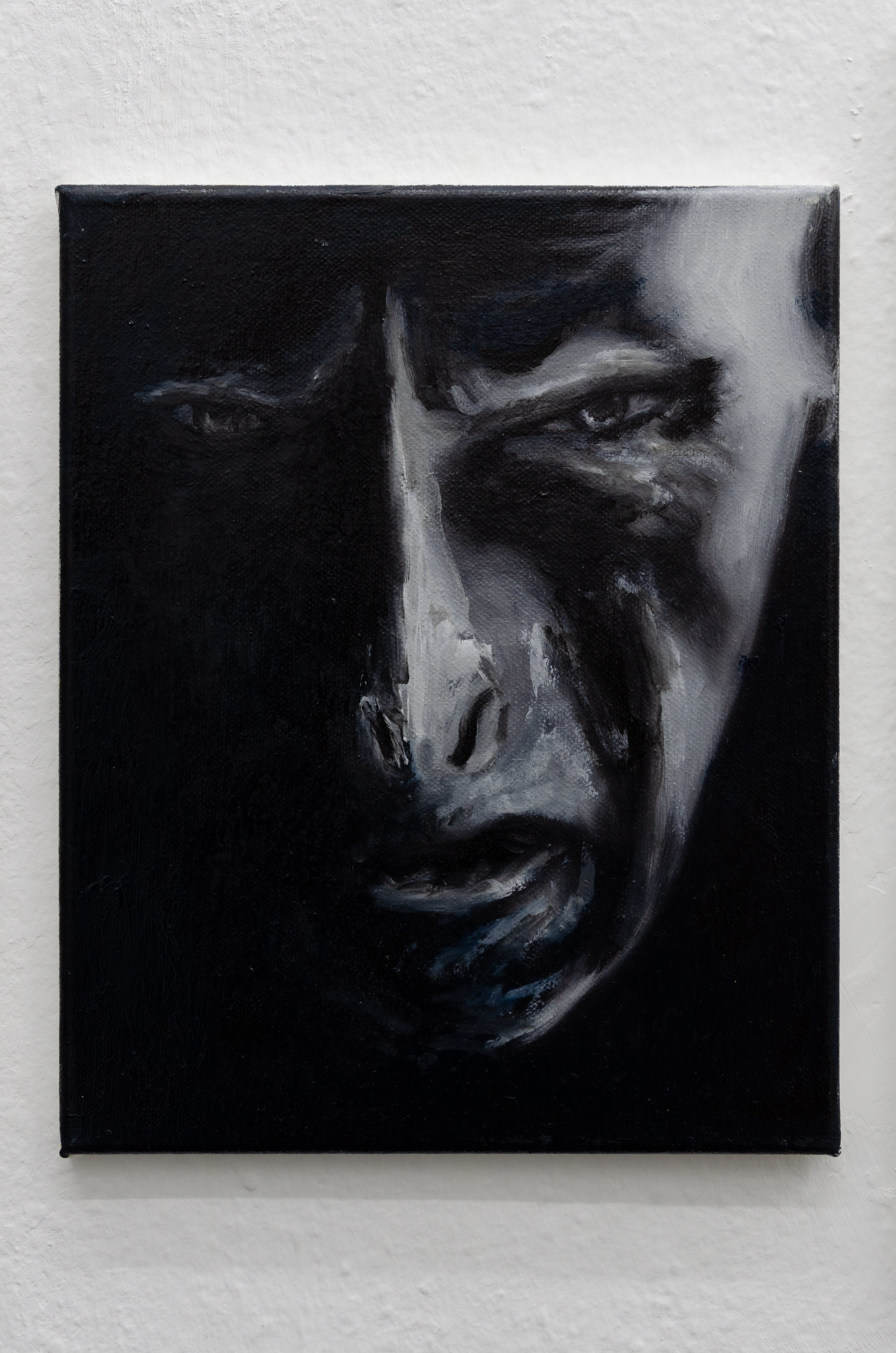 Luca Ilic, âDonât you call me an idiot!â said Neville. âI donât think you should be breaking any more rules! â, 2024, Oil on canvas, 30cm x 24cm