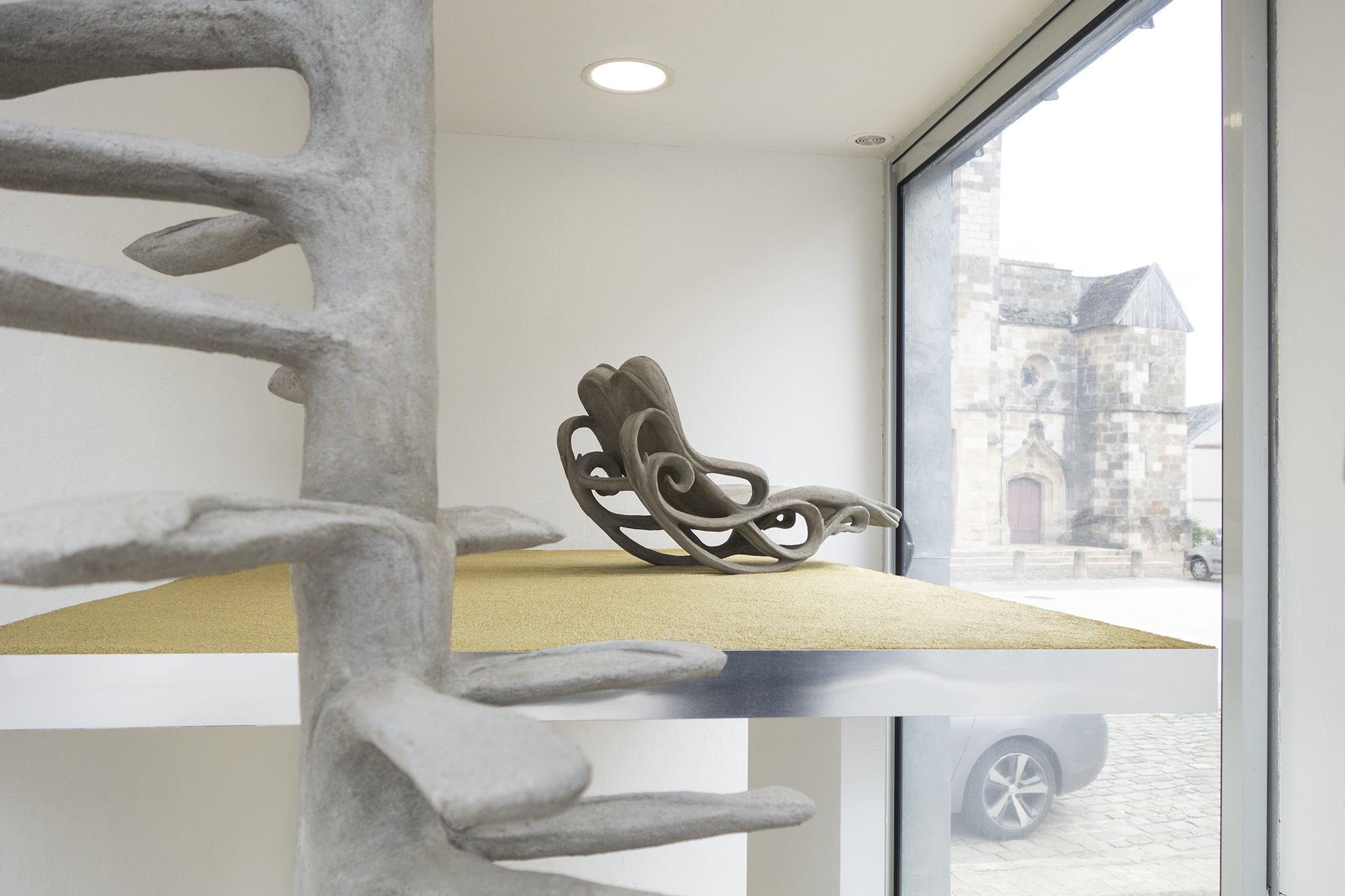 Exhibition view, Conjoined Cell(s), 2024, Xolo Cuintle, La borne, Poctb, Puiseaux