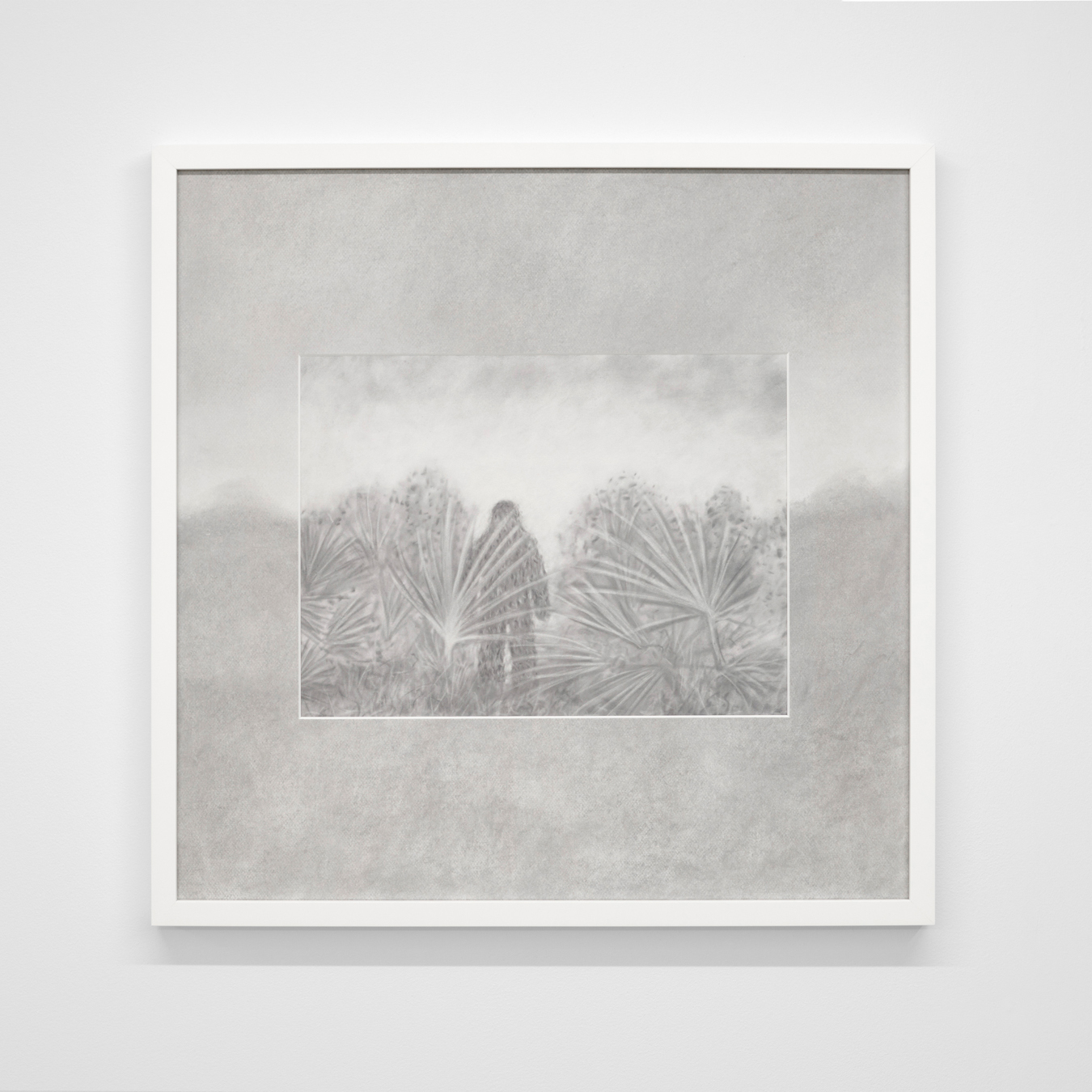 Adam Cruces, Figure in a Bayou, 2024, Pastel on velour and mat board, 62 x 62 cm