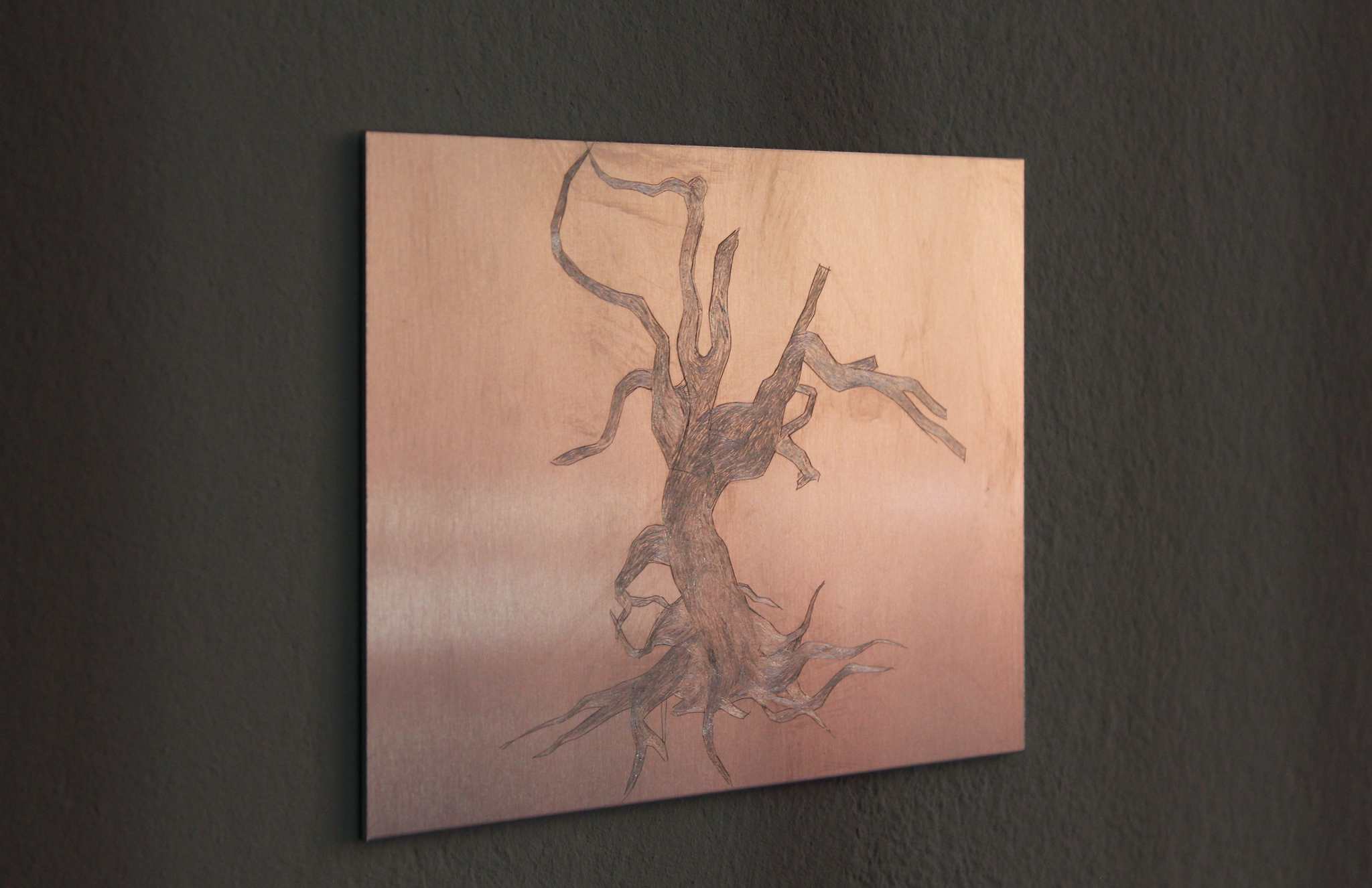 Emma Adler, STRG-Z (Reigen 2), 2024, aluminum carved by hand, 13 x 18 cm