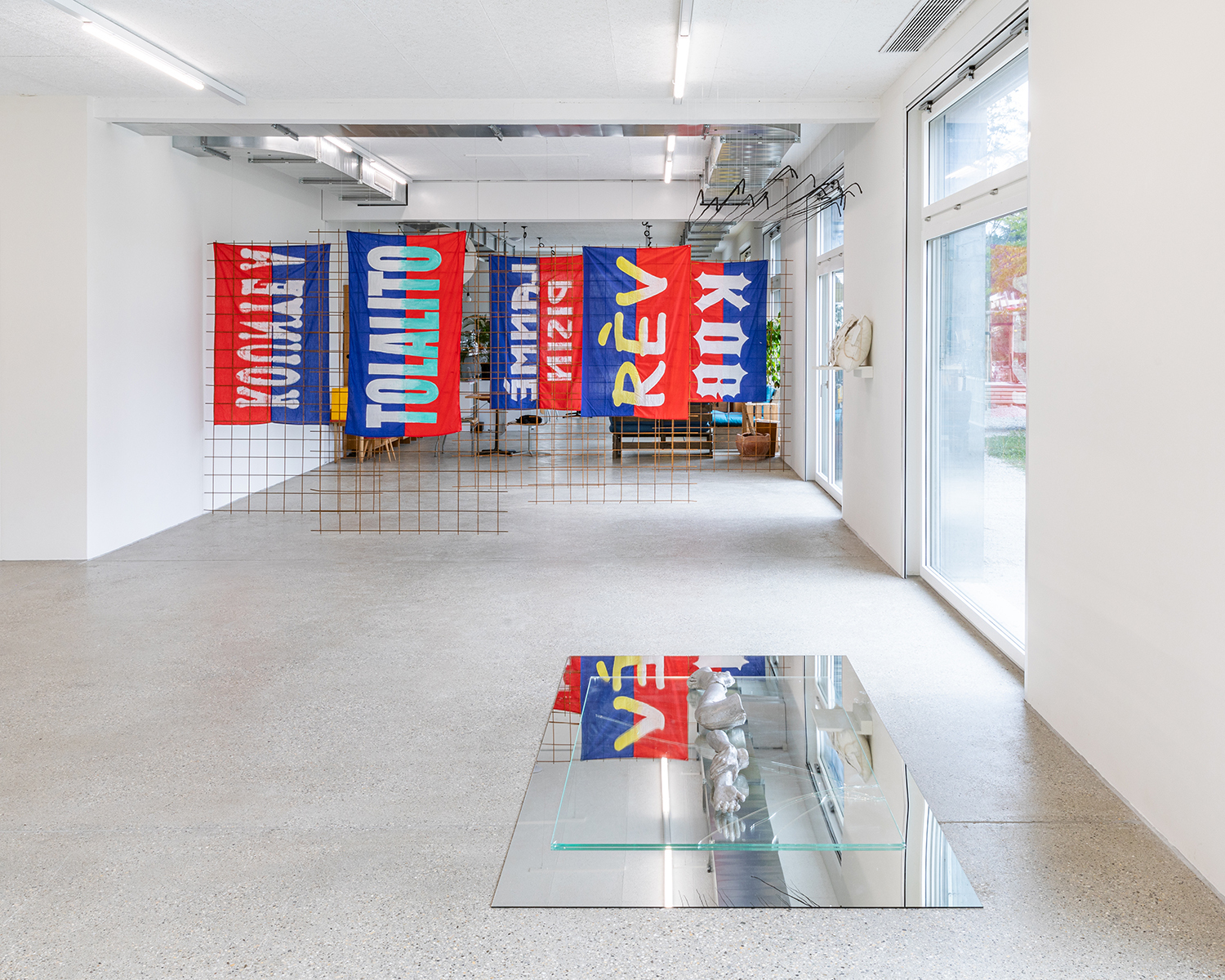 Exhibition view, CALM - Centre d'Art La Meute, Lausanne, Switzerland, 2024 / Photo: Théo Dufloo / Courtesy of the artists, Air de Paris and CALM - Centre d'Art La Meute.