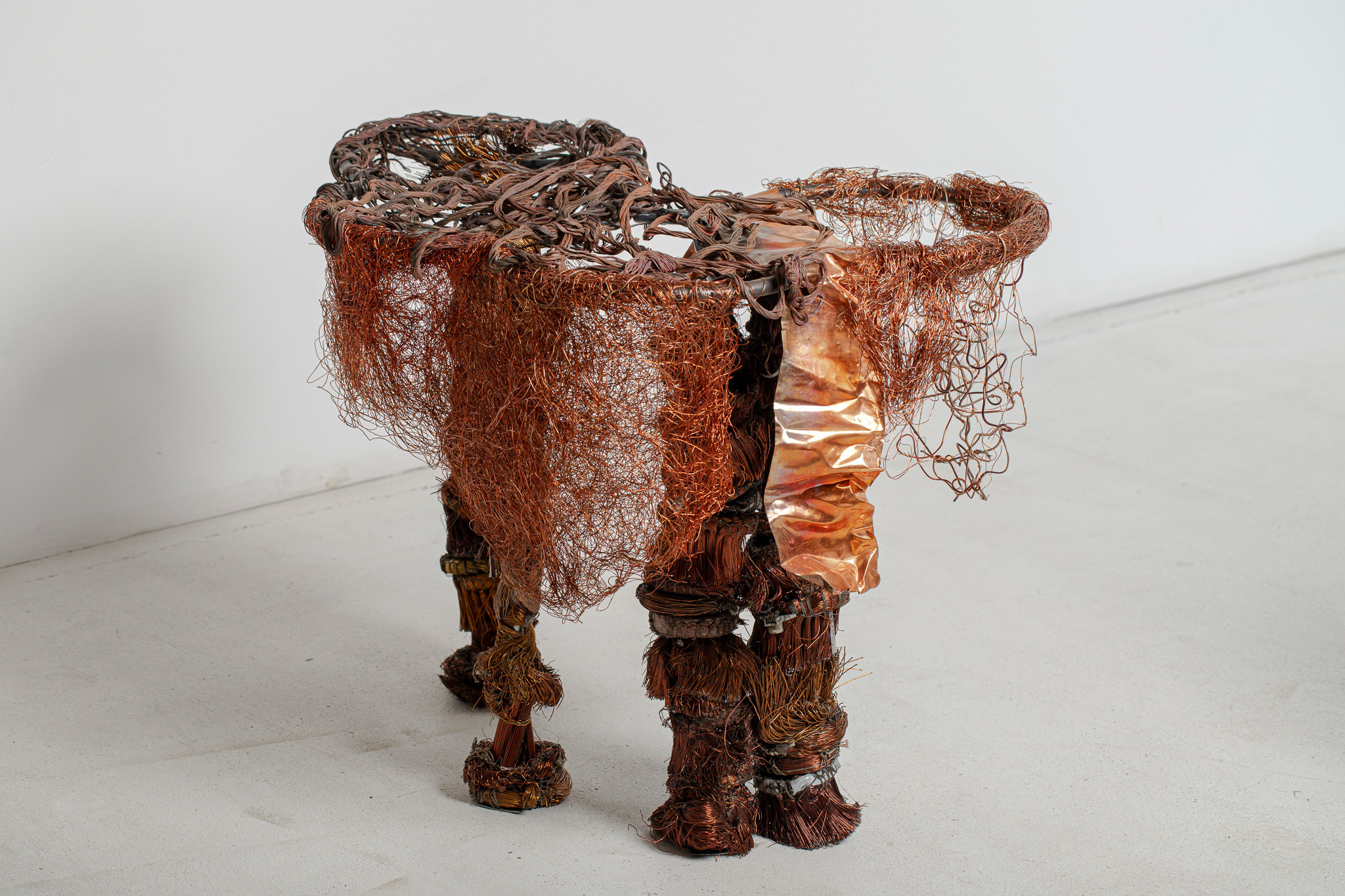 Edita Štrajtovová & Barbora Volfová, Part of Actually, You Woke Up with the Smell of Orange on Your Fingers, 2022; exhibition view from To the Bottom of the Goblet, Art Quarter Budapest