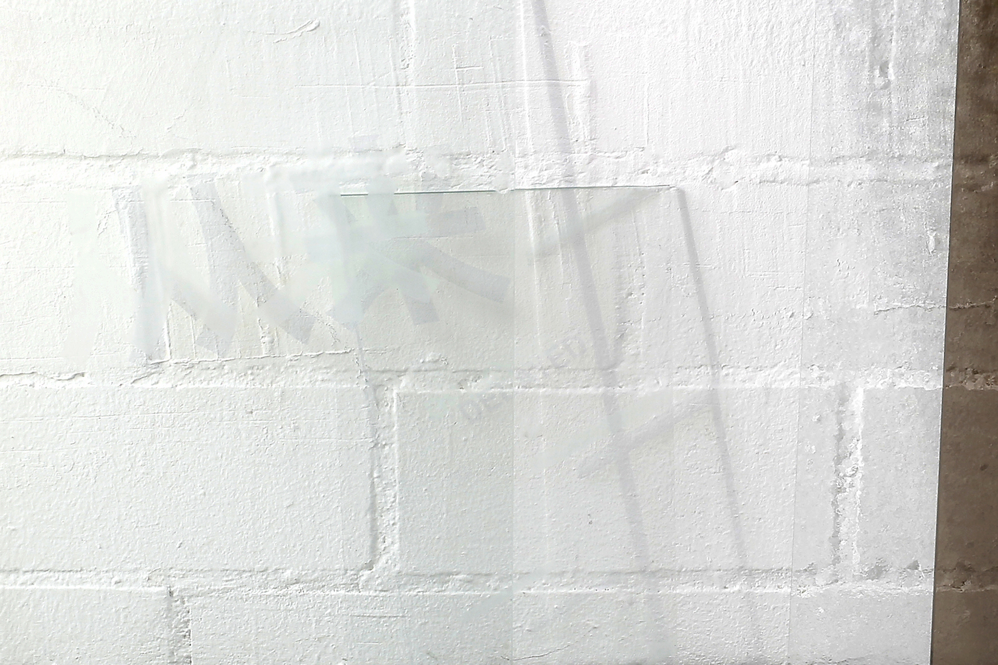 Anna Mészáros: vit 1, vit 2 (The Glass Pieces), 2021-24. engravings, glass, pavement stones
