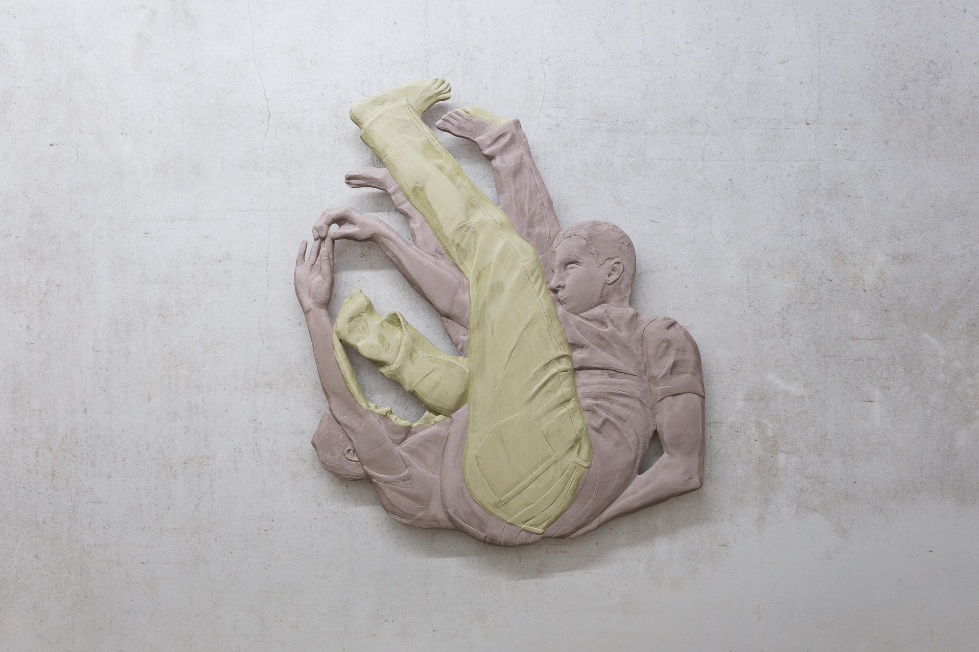 Duet - Spleen & Gonads, 2024, Aqua resin & pigment, 41.25 x 34 x 1 inches