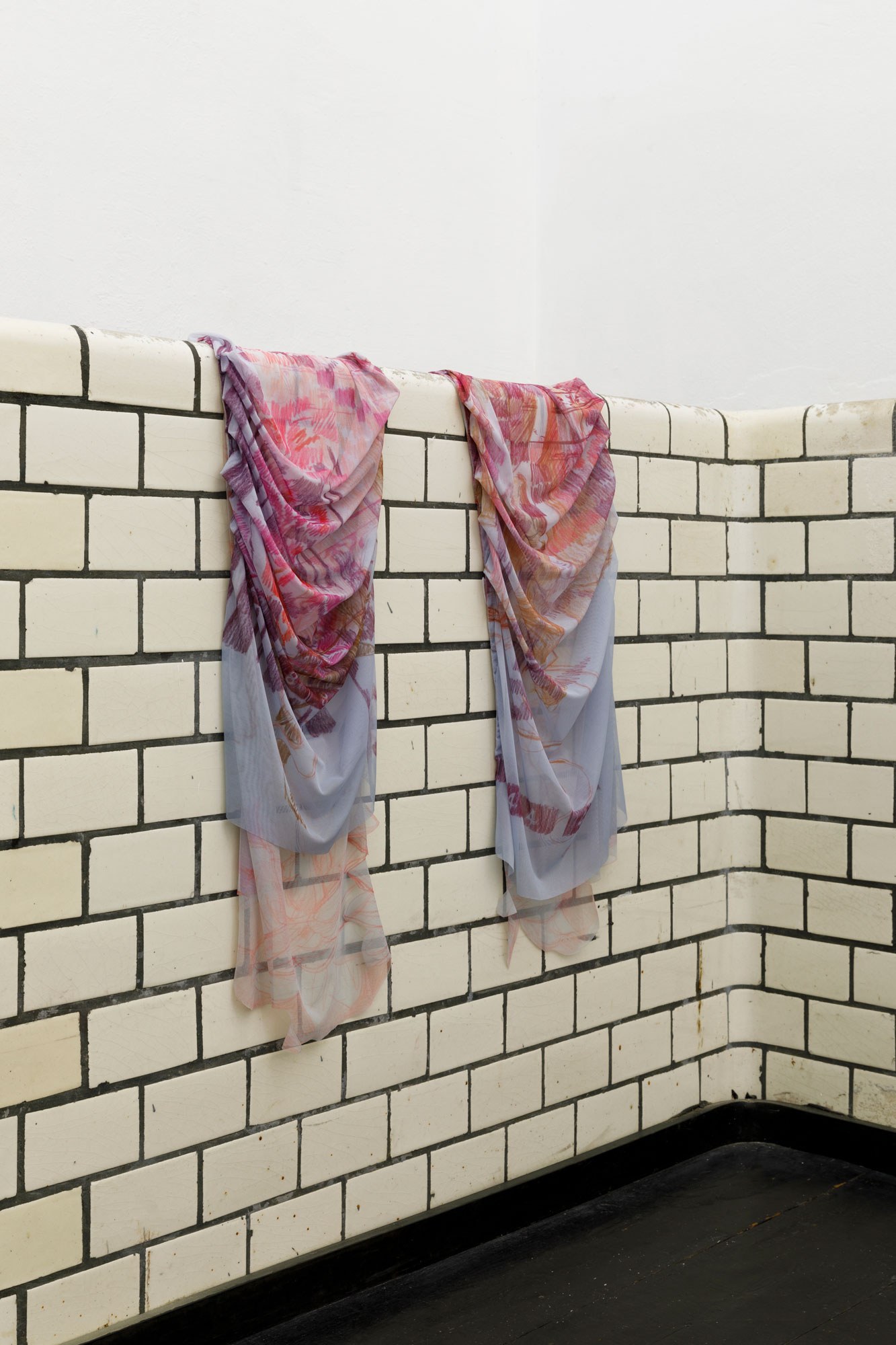 Nora Hansen, the pleats of matter, and the folds in my soul (pant), 2024 Digital Print on U-circular Mesh