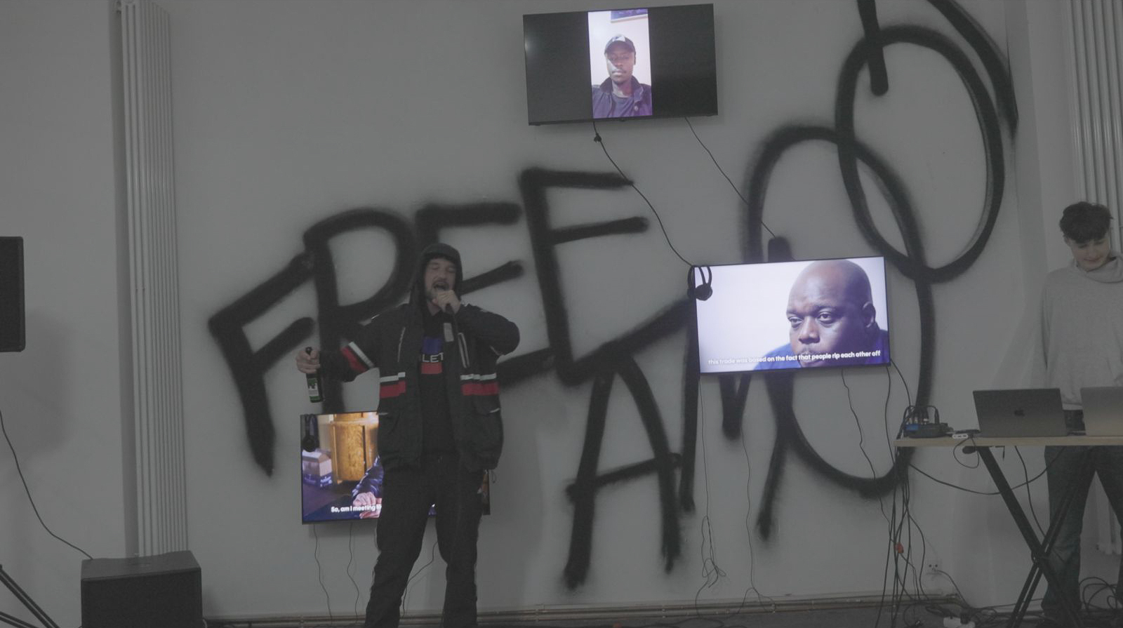 Daniel Hopp with collaborateurs,  Bought With Pleasure, 2024,  Sprink Düsseldorf, Video Still, Joey Bargeld