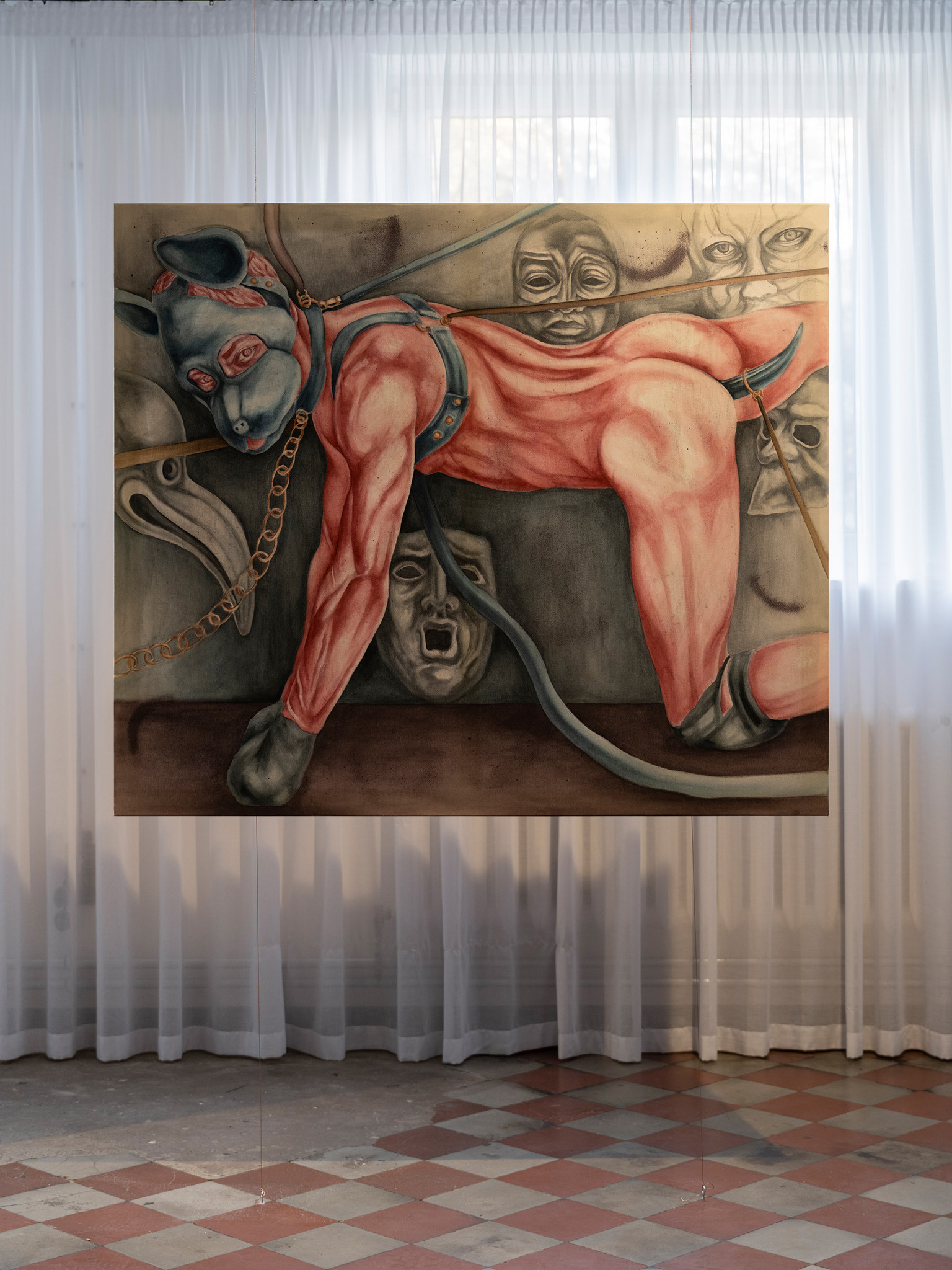 bez tytułu, acrylic on canvas, 120x140cm, 2023, photo: Szymon Sokołowski