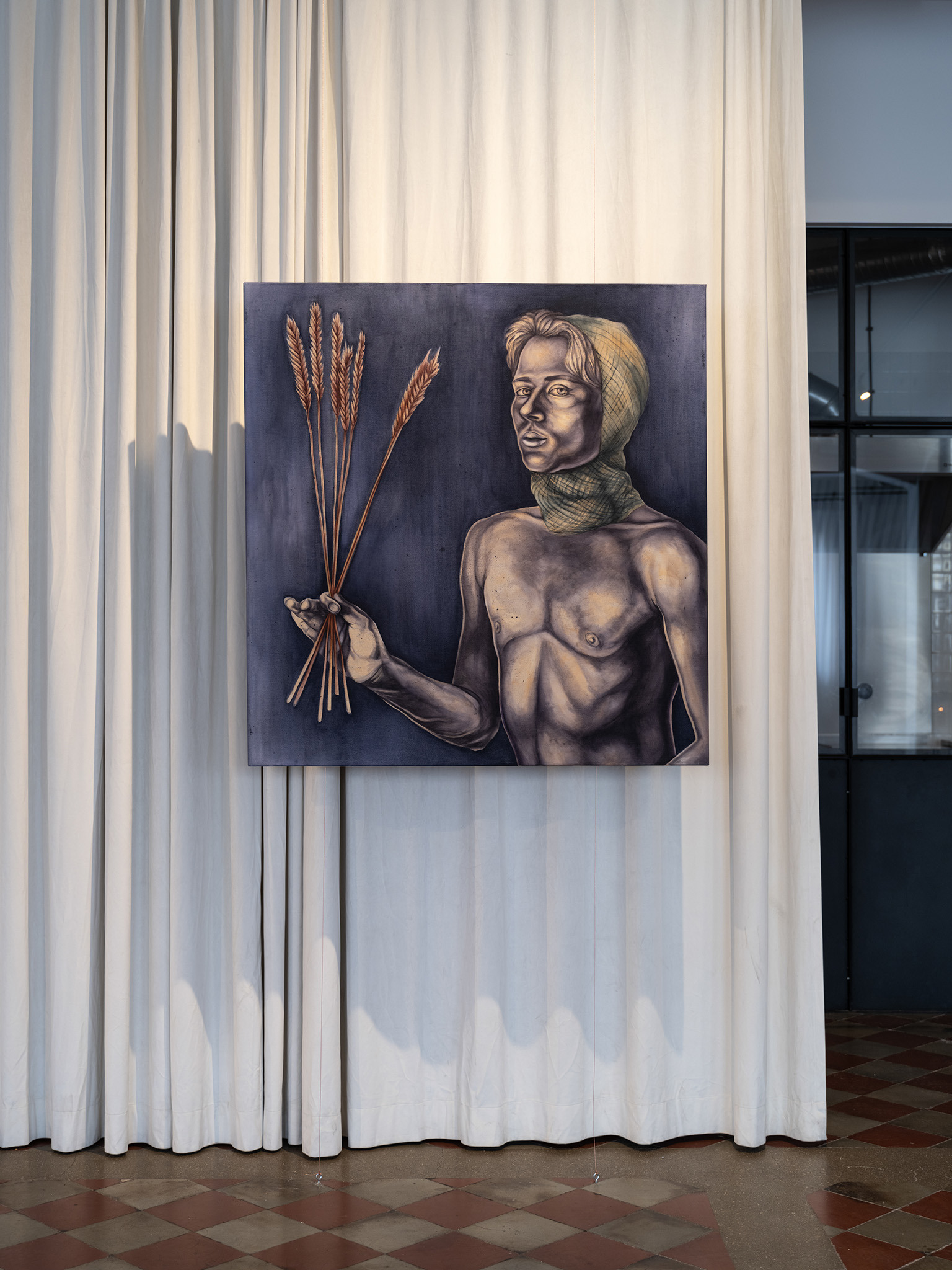 Knight of change (Danil), acrylic on canvas, 115x110cm, 2023, photo: Bartosz Górka