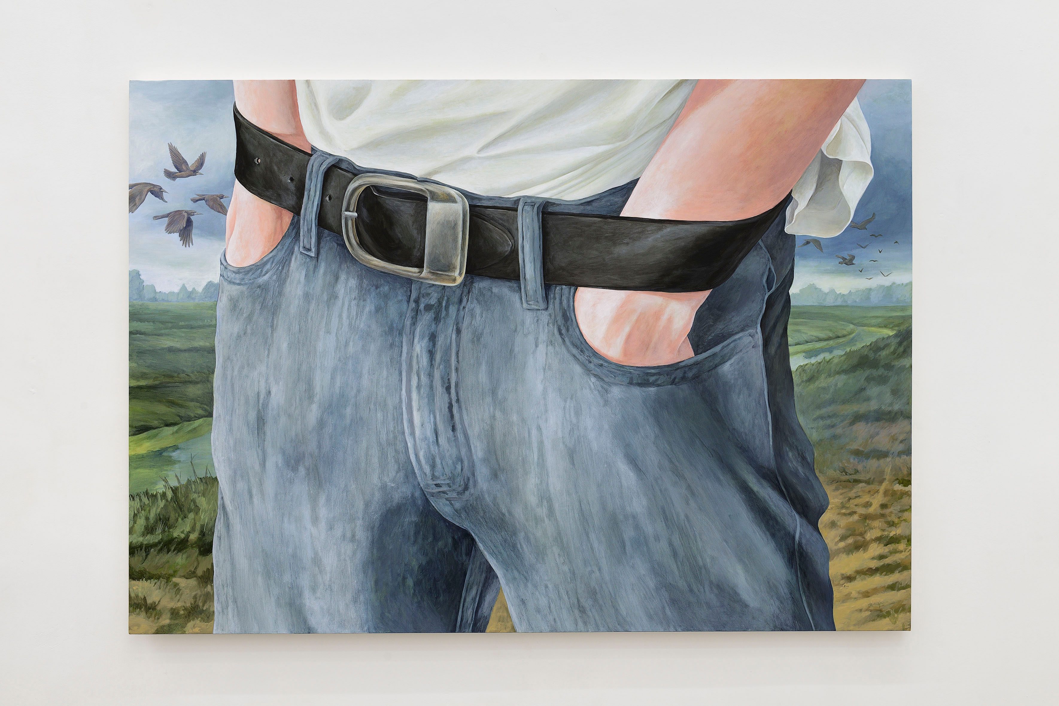 Alicja Pakosz, Keeping It Cool, 2024, acrylic on canvas, 106 x 150 x 3 cm