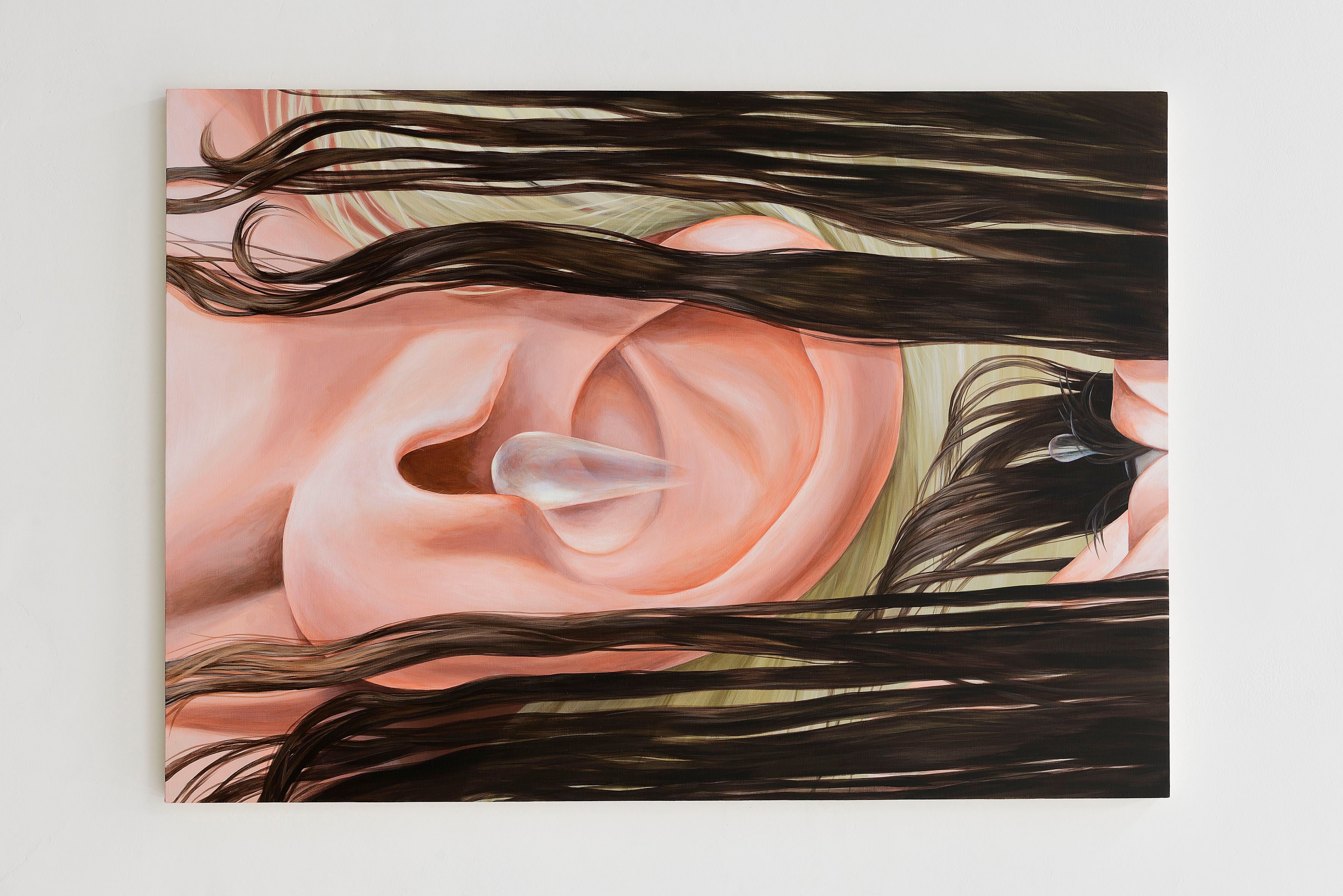 Alicja Pakosz, Spilling, 2024, acrylic on canvas, 85 x 120 x 3 cm