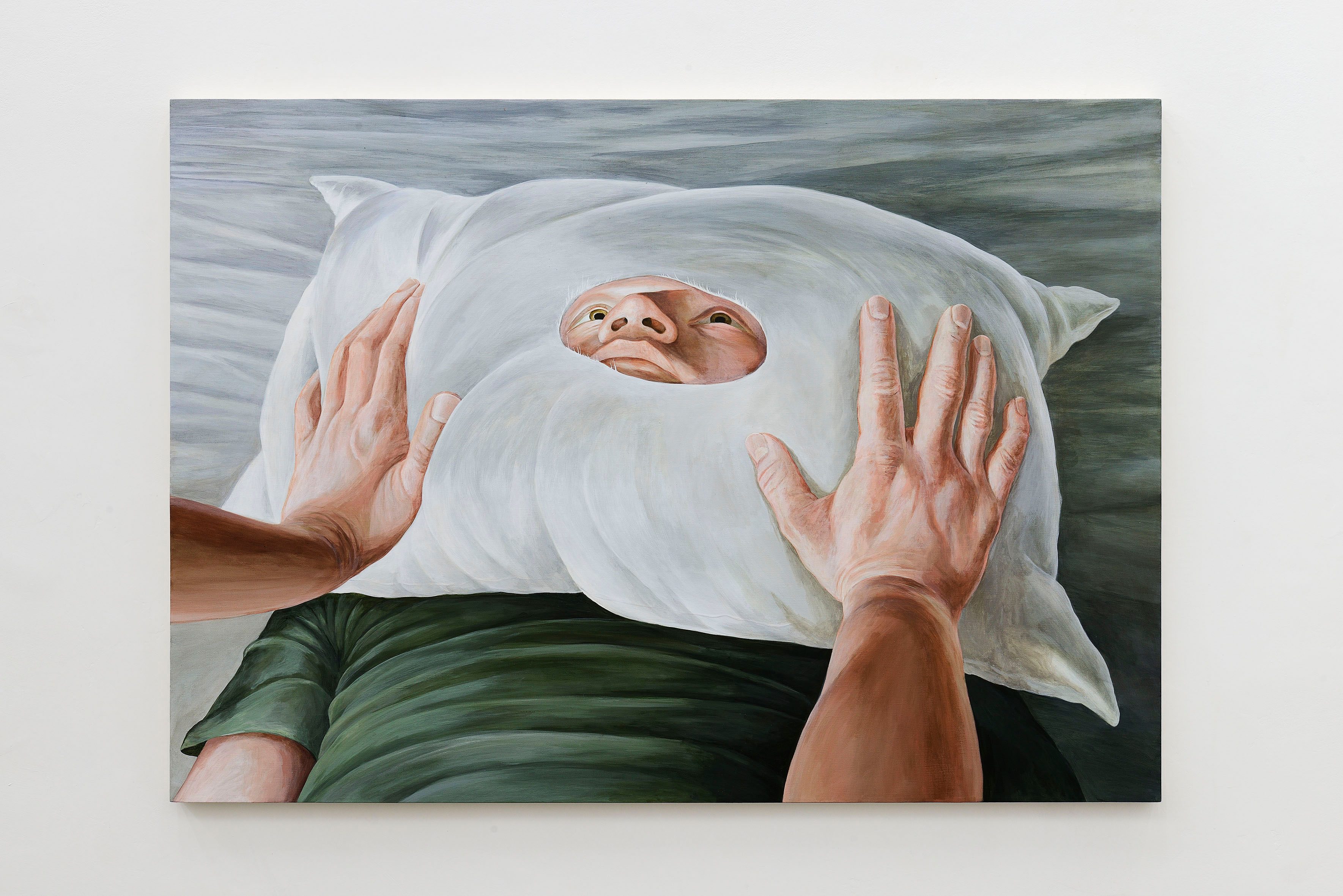 Alicja Pakosz, Watching You III, 2024, acrylic on canvas, 85 x 120 x 3 cm