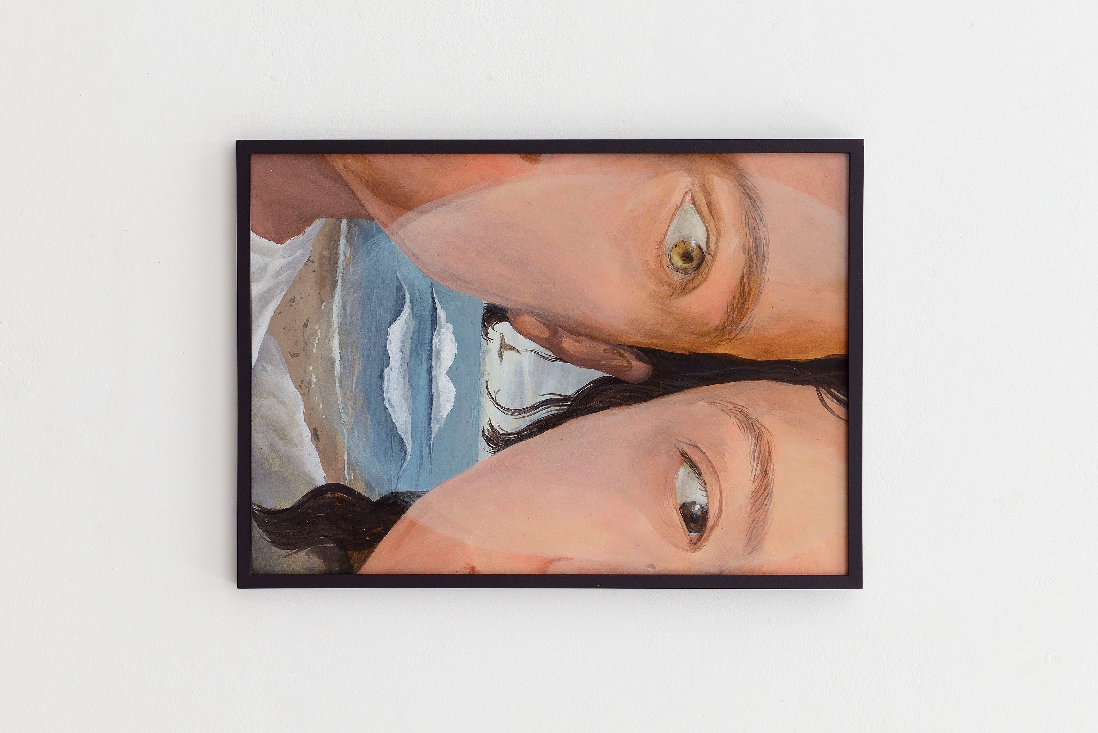 Alicja Pakosz, Third Face I, 2024, acrylic on paper, 30 x 21,5 x 0,5 cm