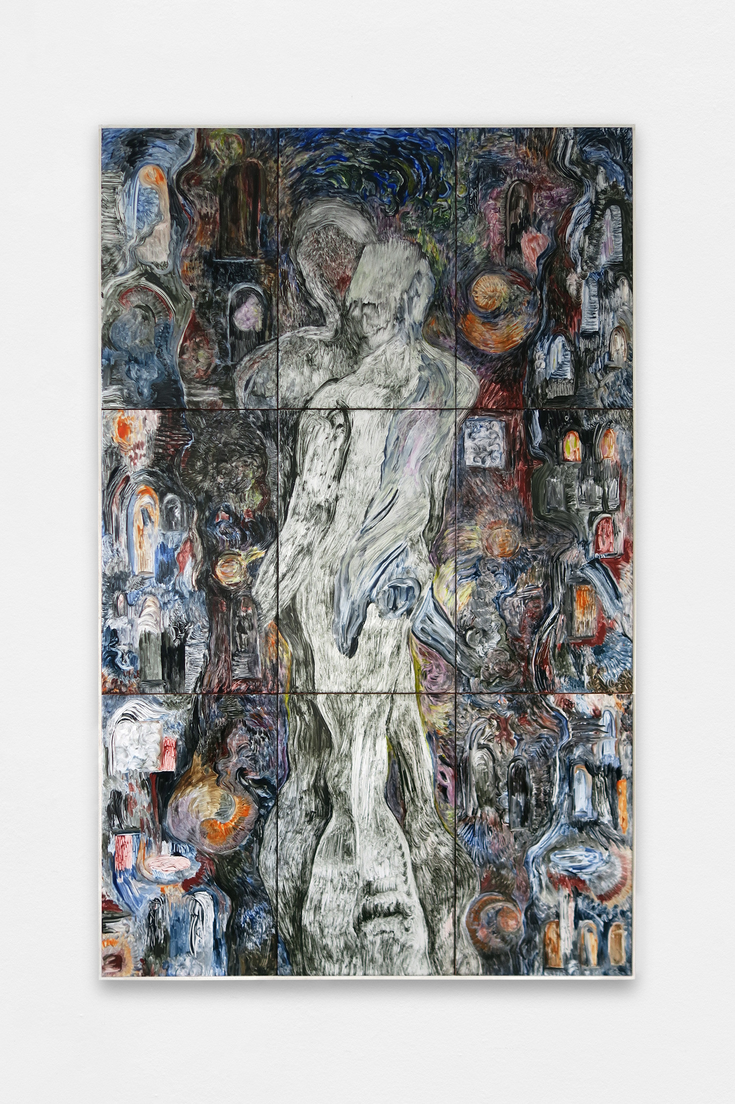 The One I Gave My Heart To, 2024 Painting on glazed earthenware, baked, mounted on plywood, artist frame 120,8 × 75,6 cm