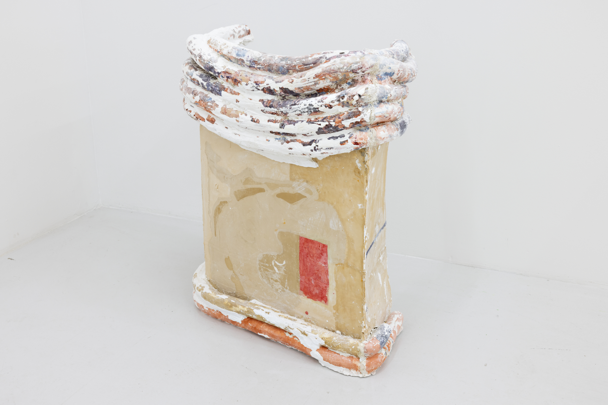 Paffi, 2024  Steel, dyed plaster 71 x 65 x 56 cm