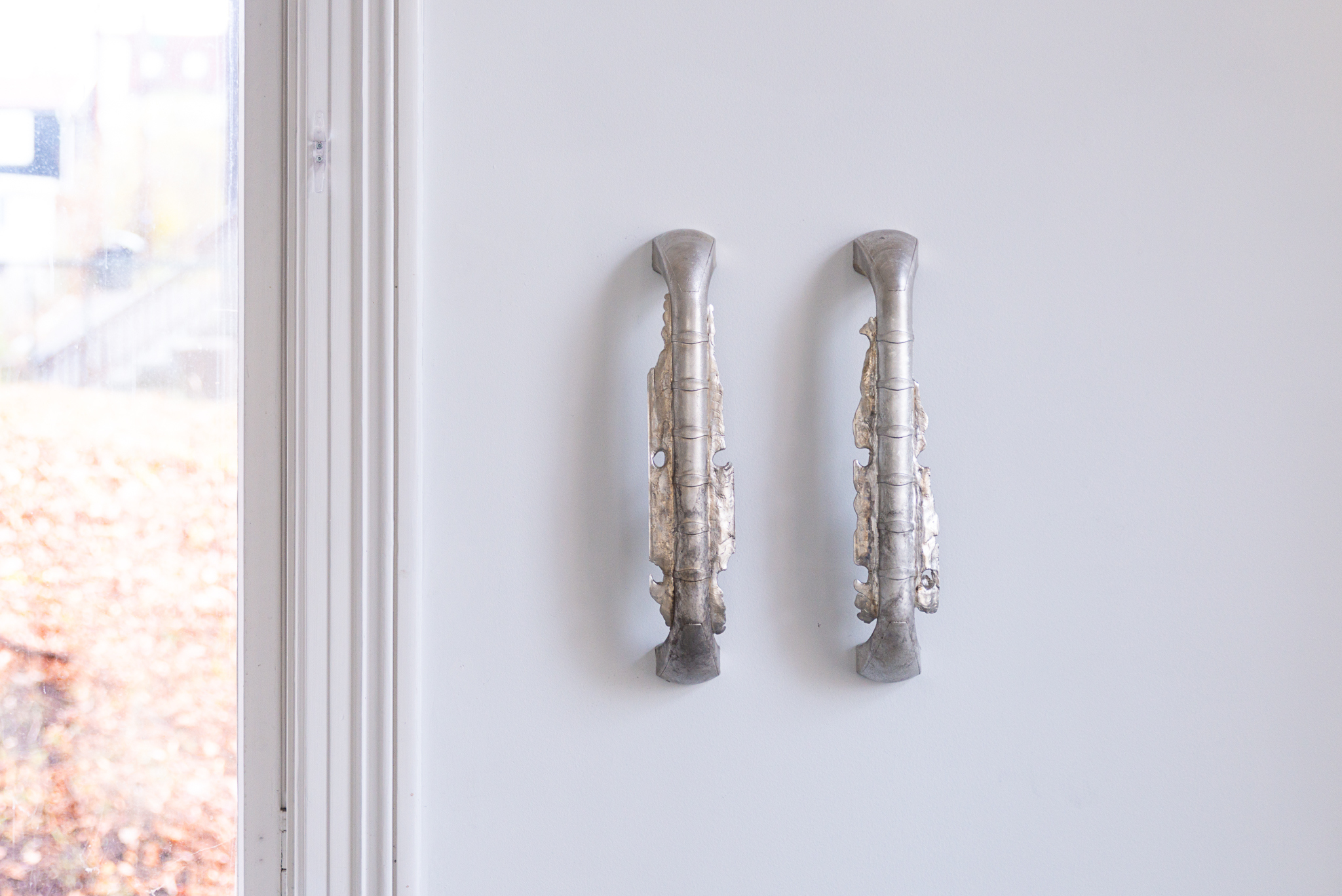 Untitled (Wall sculpture), (2024) Cast pewter, Courtesy of the artist and Norwegian Sculptors Society