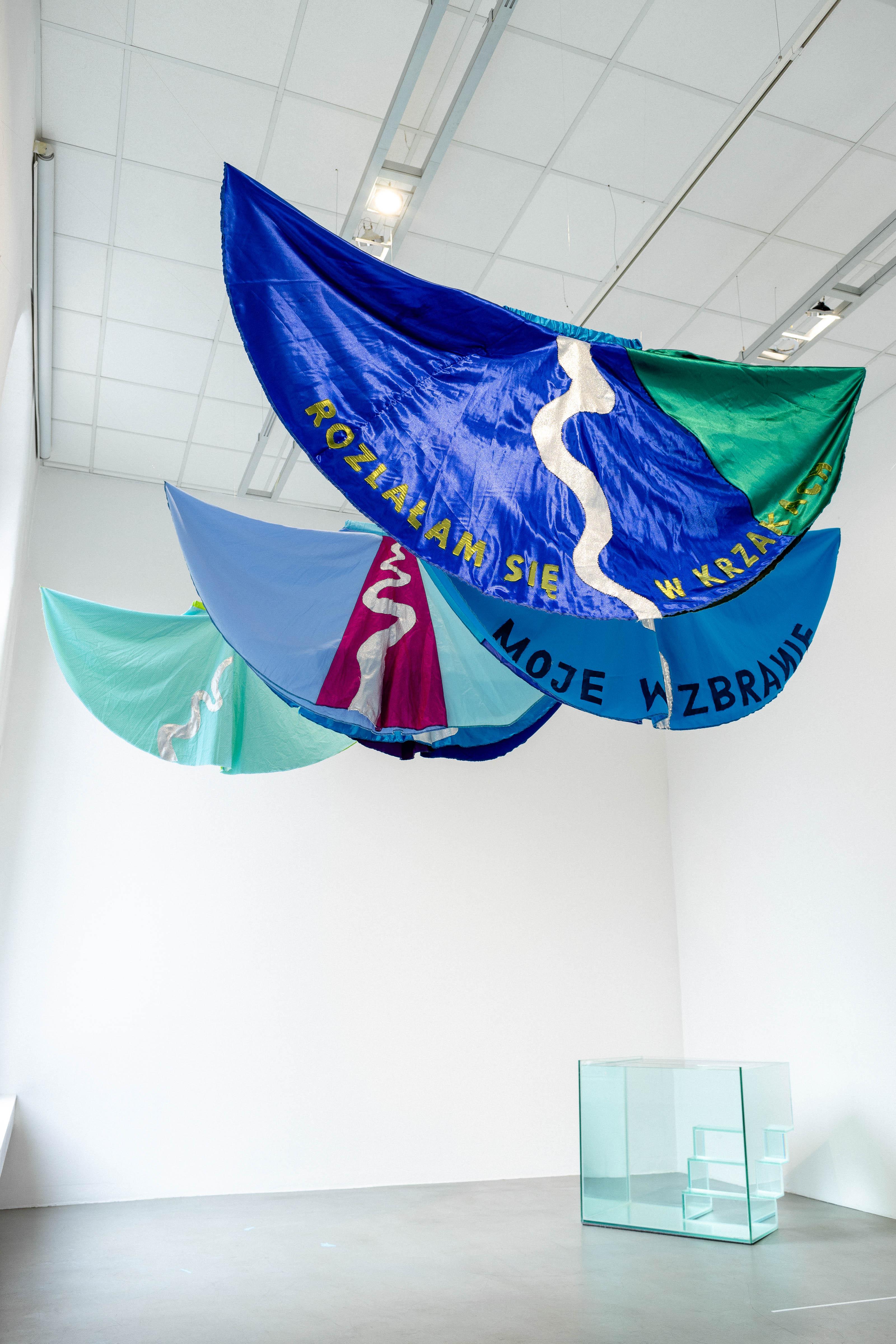 Cecylia Malik / Siostry Rzeki, skirts designed for the Let’s Give Space to Rivers, and to People—Safety happening at Chobienia and Lubiąż on the Oder; hand-sewn skirts, 2021