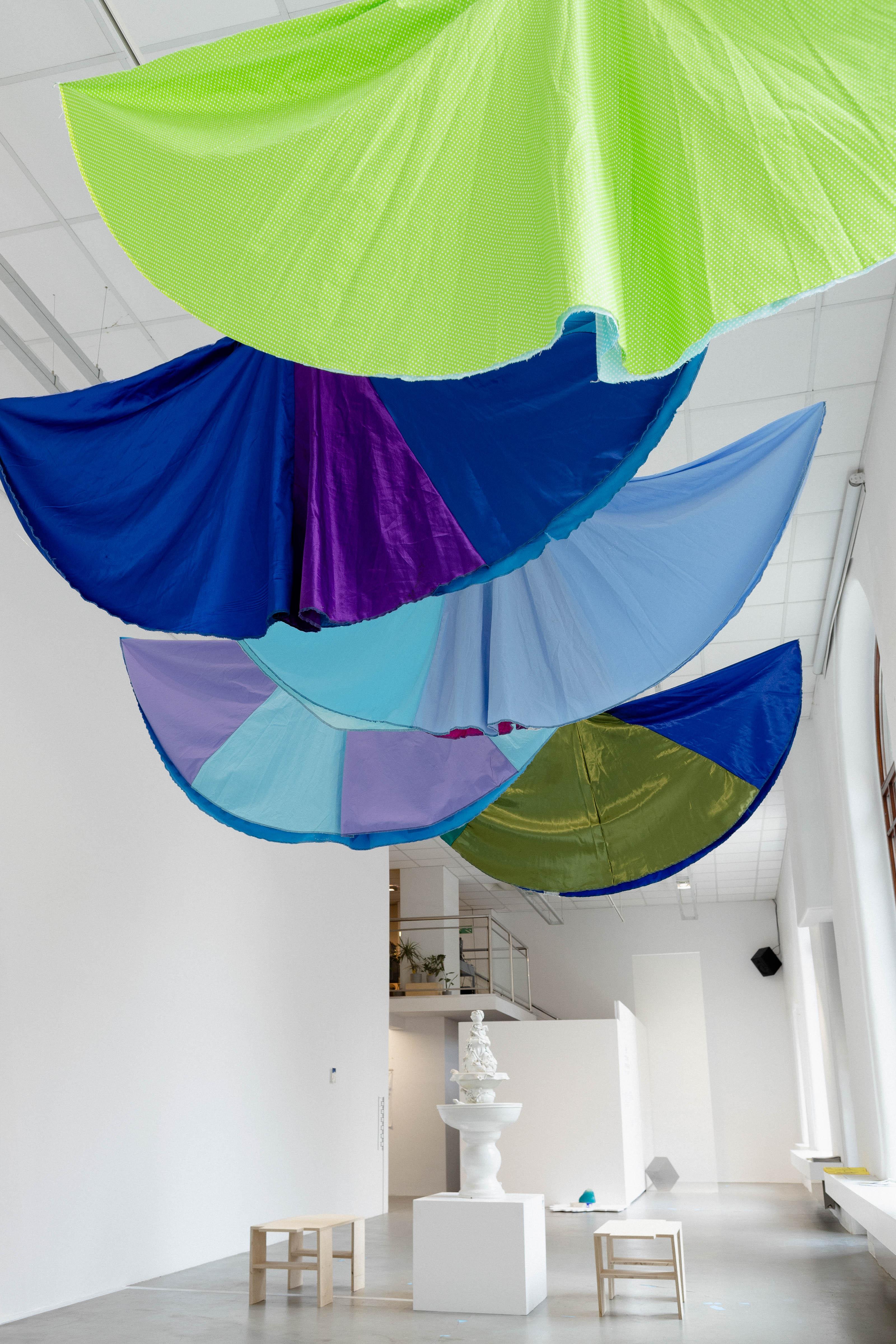 Cecylia Malik / Siostry Rzeki, skirts designed for the Let’s Give Space to Rivers, and to People—Safety happening at Chobienia and Lubiąż on the Oder; hand-sewn skirts, 2021