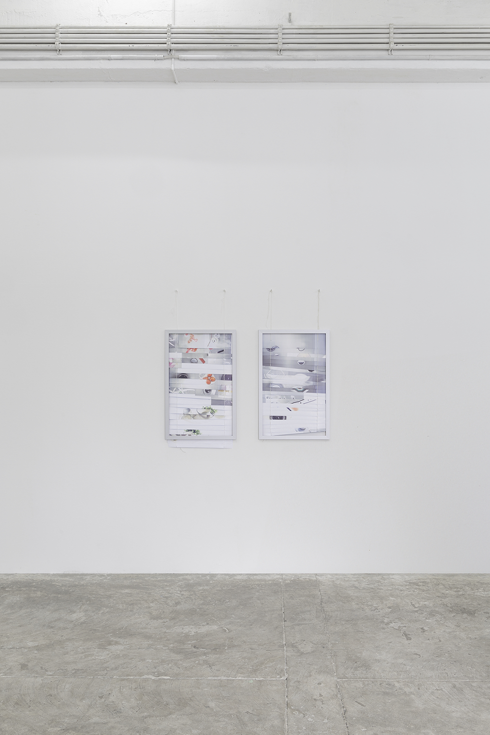 Sara MacKillop, Blind Books, 2024, printed matter, frame, string, nails, 110 × 75 cm