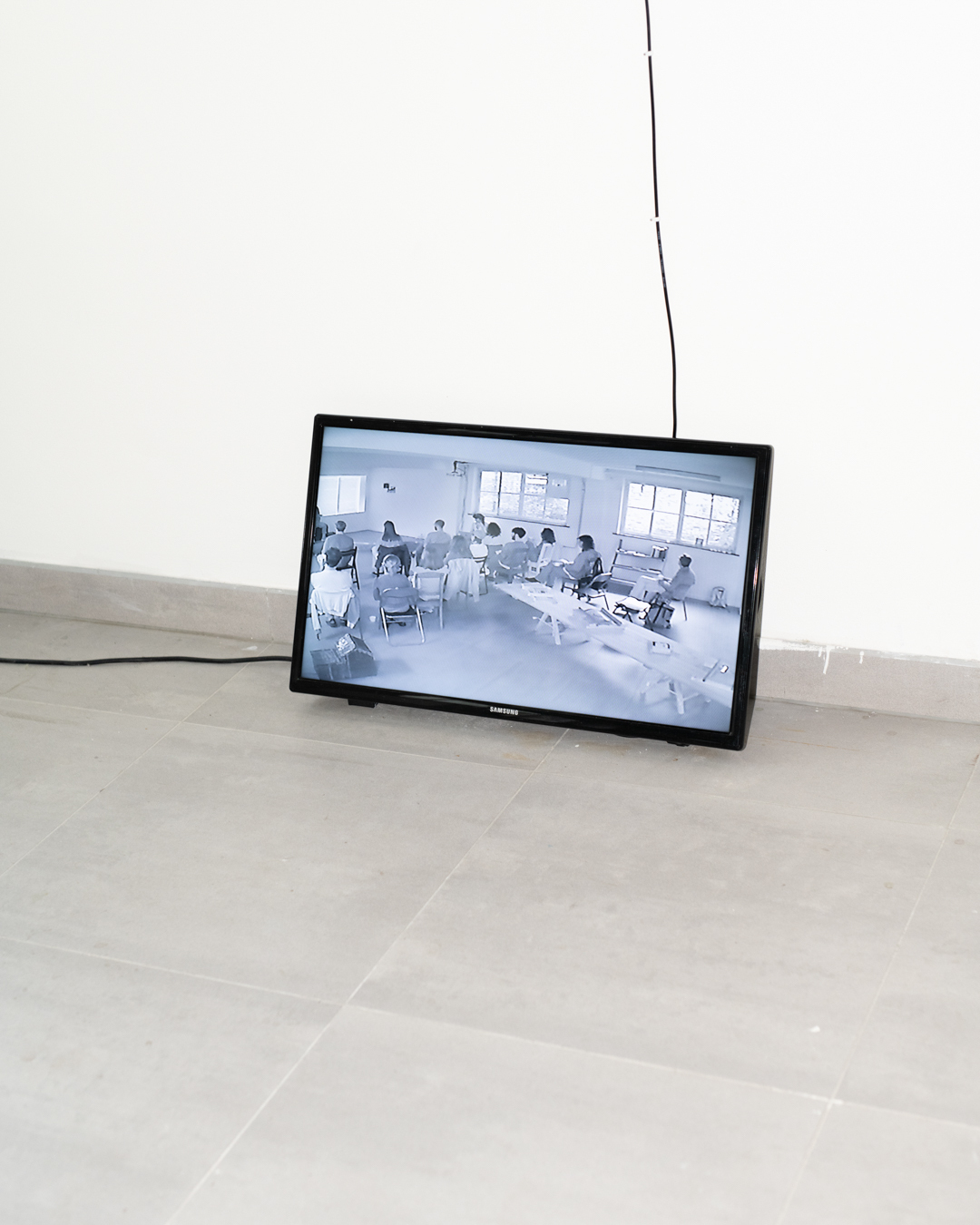 Helena, The Great Misunderstanding, 2024. Screen, surveillance camera, radio transmission