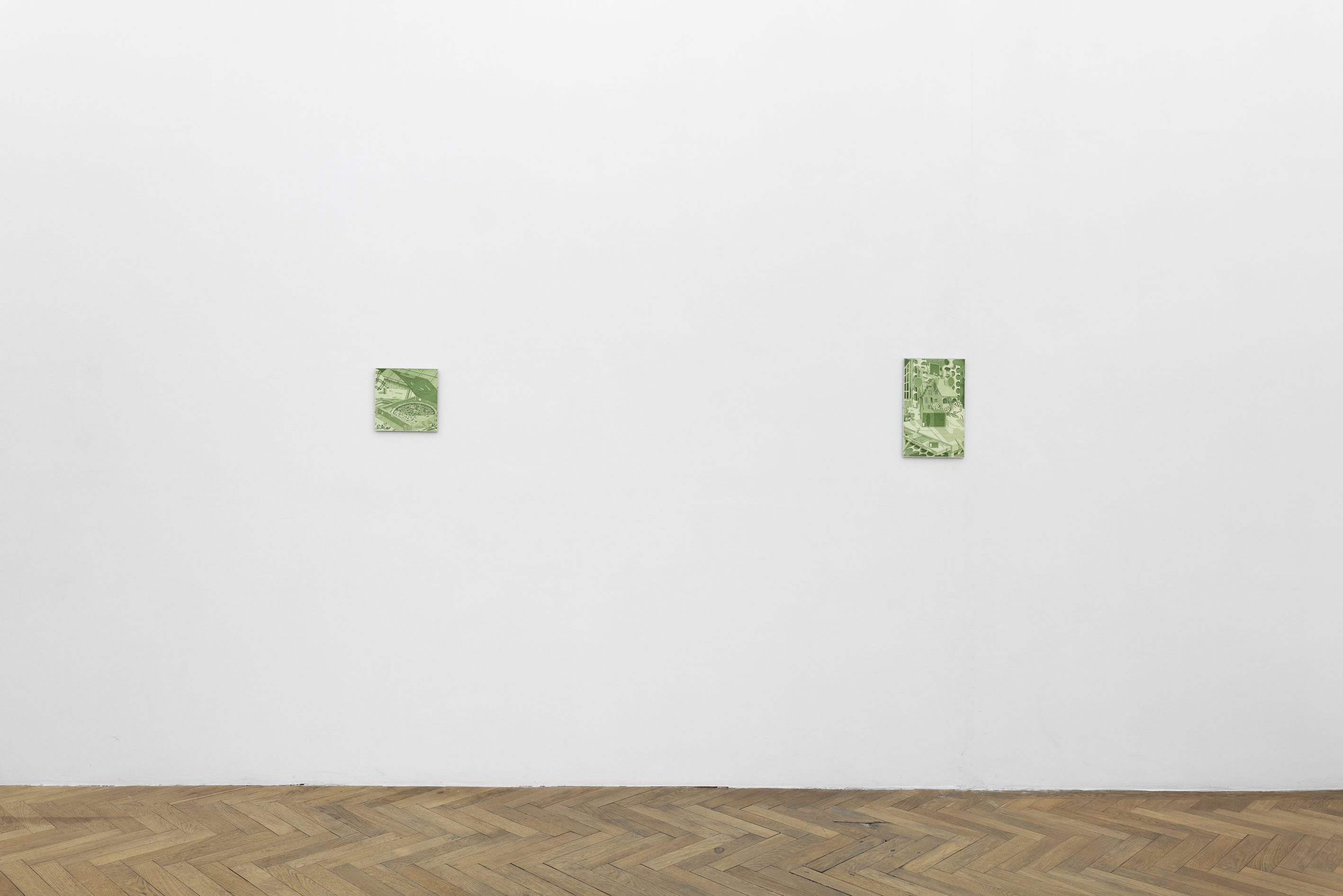 Wolfgang Matuschek, Pizza, Taxi, Radio, 2024, exhibition view at Sperling