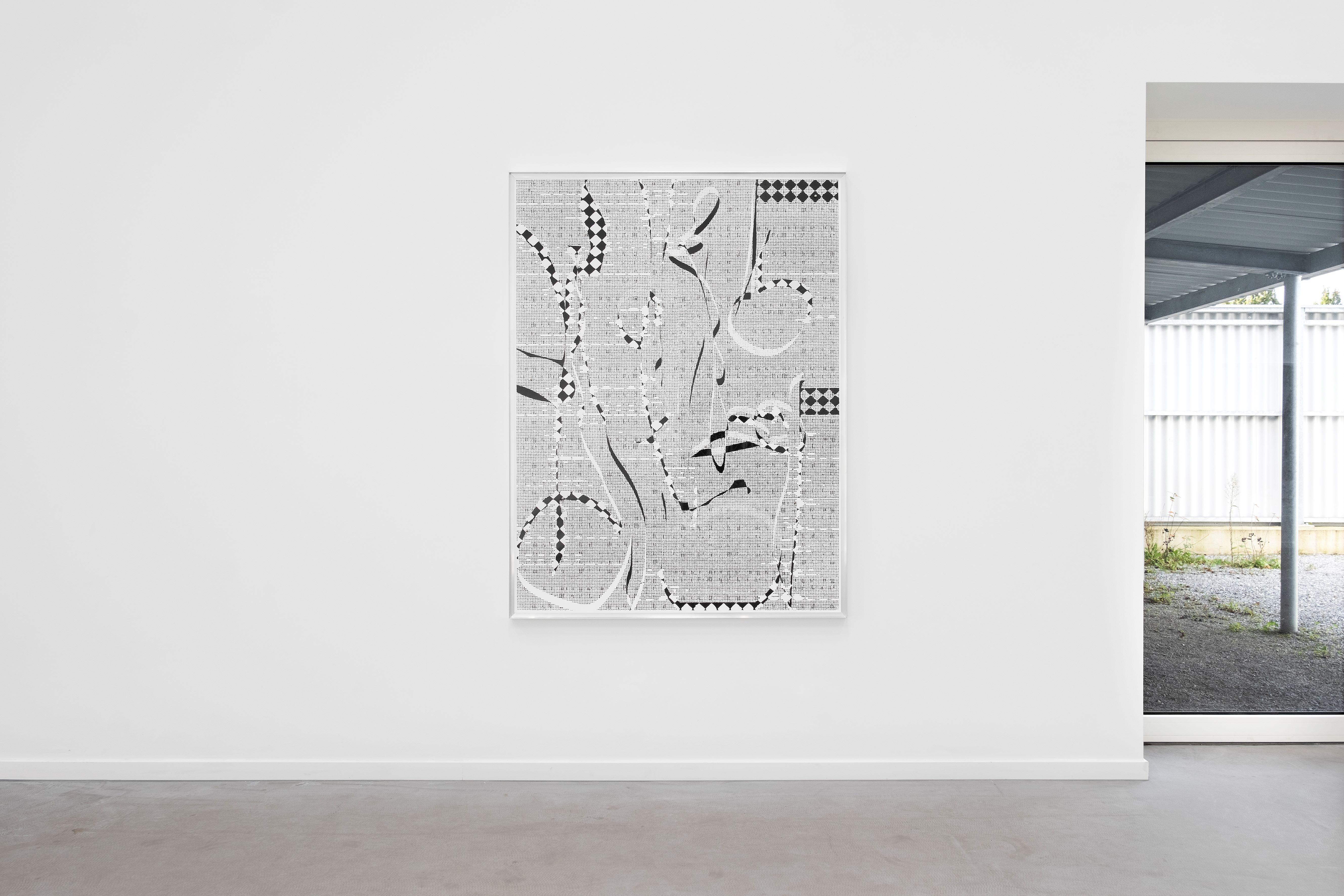 Swing, Kamil Bouzoubaa-Grivel, 2024, Drawing: oil-based ink on coated paper