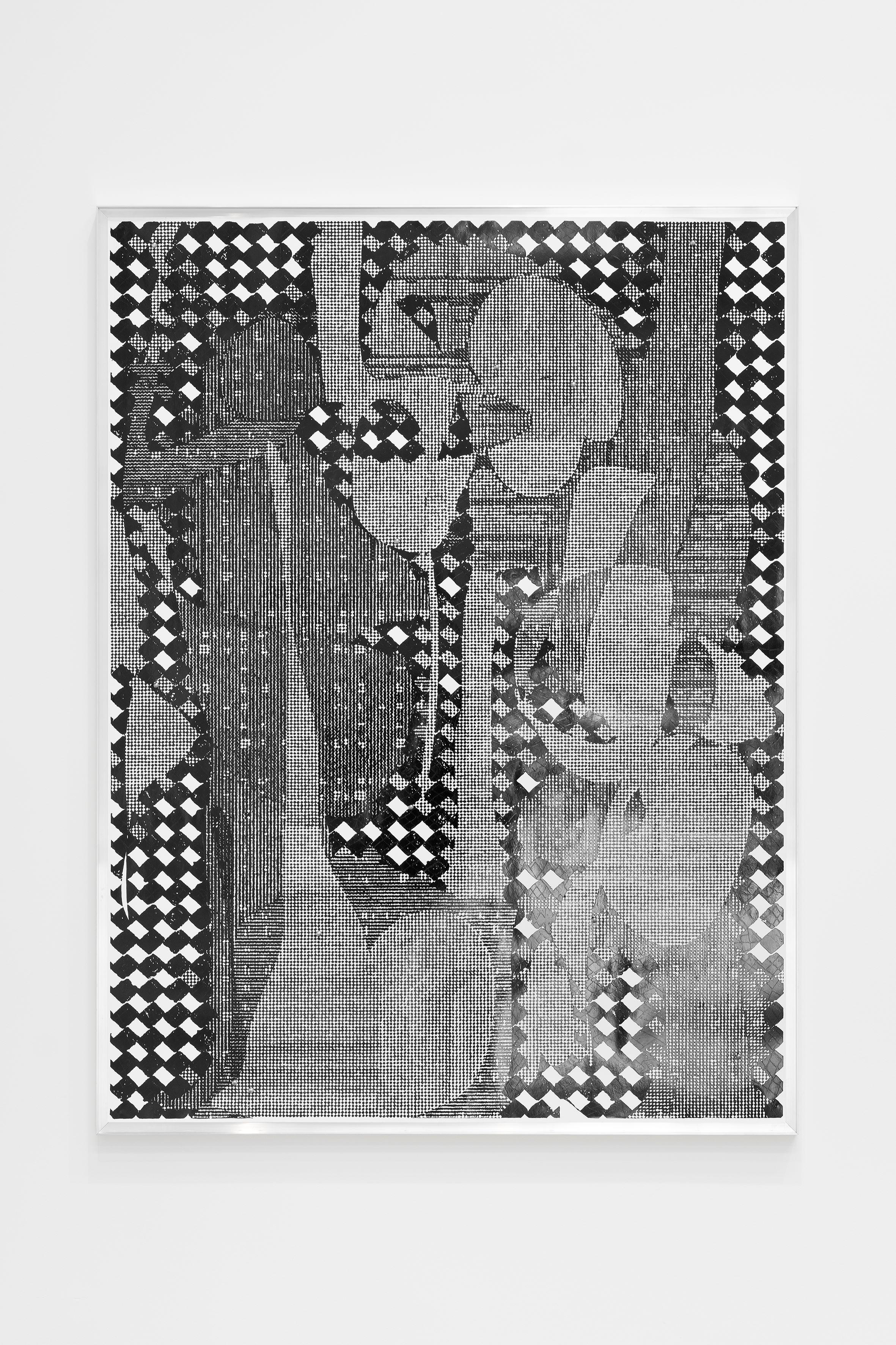 Le repas, Kamil Bouzoubaa-Grivel, 2024, Drawing: oil-based ink on coated paper (detail)