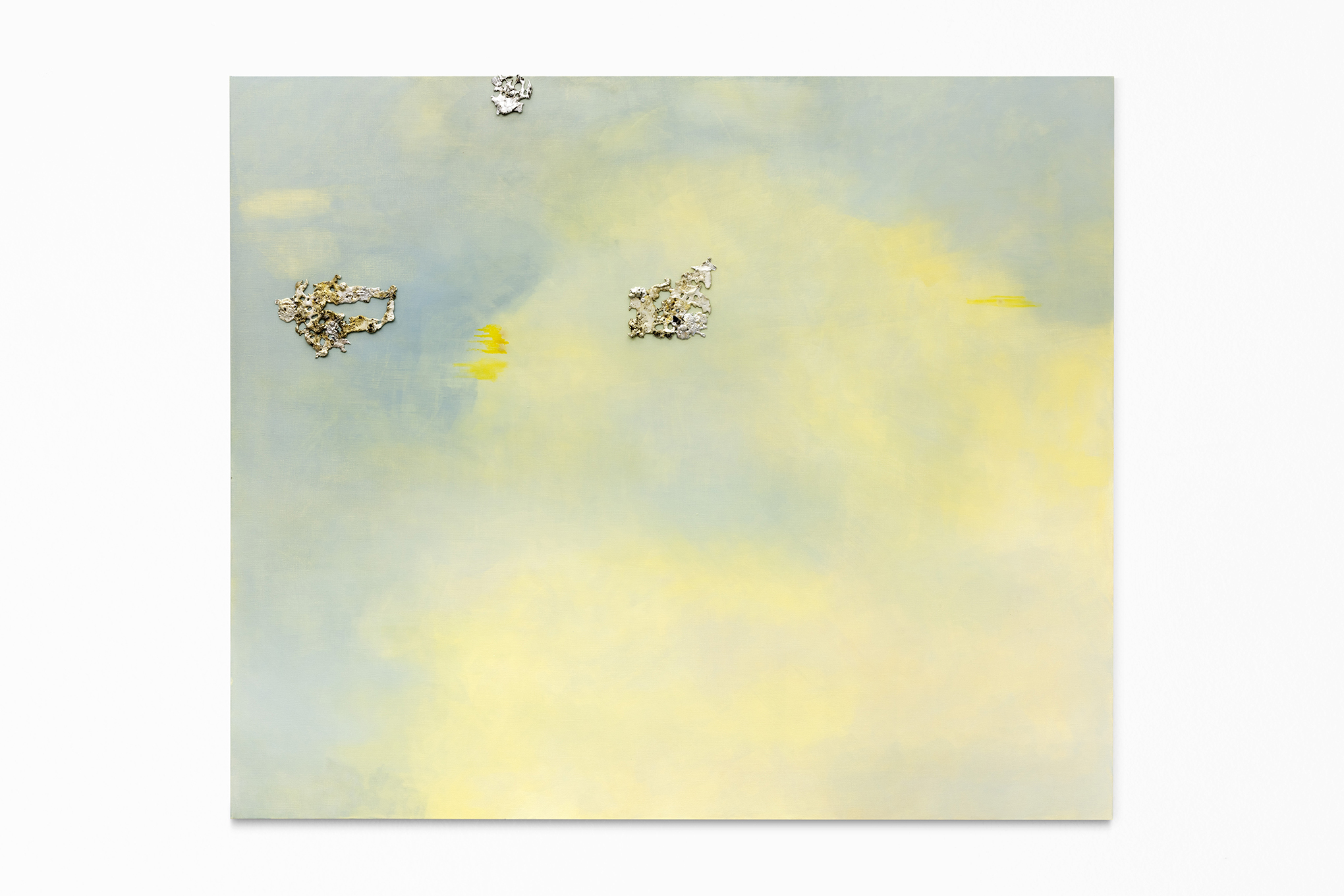 Josef Strau, The Very Well-Tempered Capriccio, 2024, oil on canvas, tin (magnets verso), 160x190 cm, Courtesy the artist and Diana, Milan