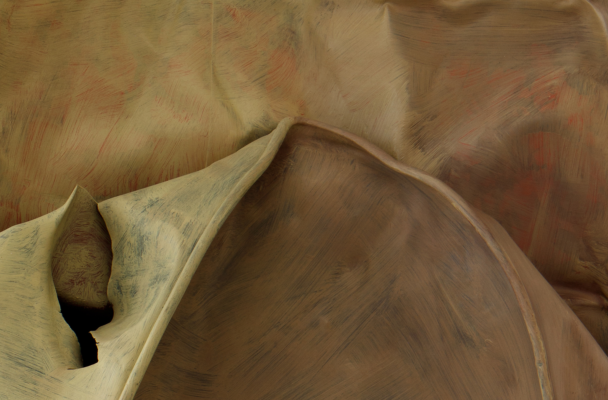 Meuser, "Völlig Knülle" (detail), 2022, steel and oil paint, 70 x 86 x 32 cm, 27 1/2 x 33 7/8 x 12 5/8 in, copyright the artist, courtesy the artist and Galerie Nordenhake Berlin/ Stockholm/ Mexico City, photo by Matthias Lindner