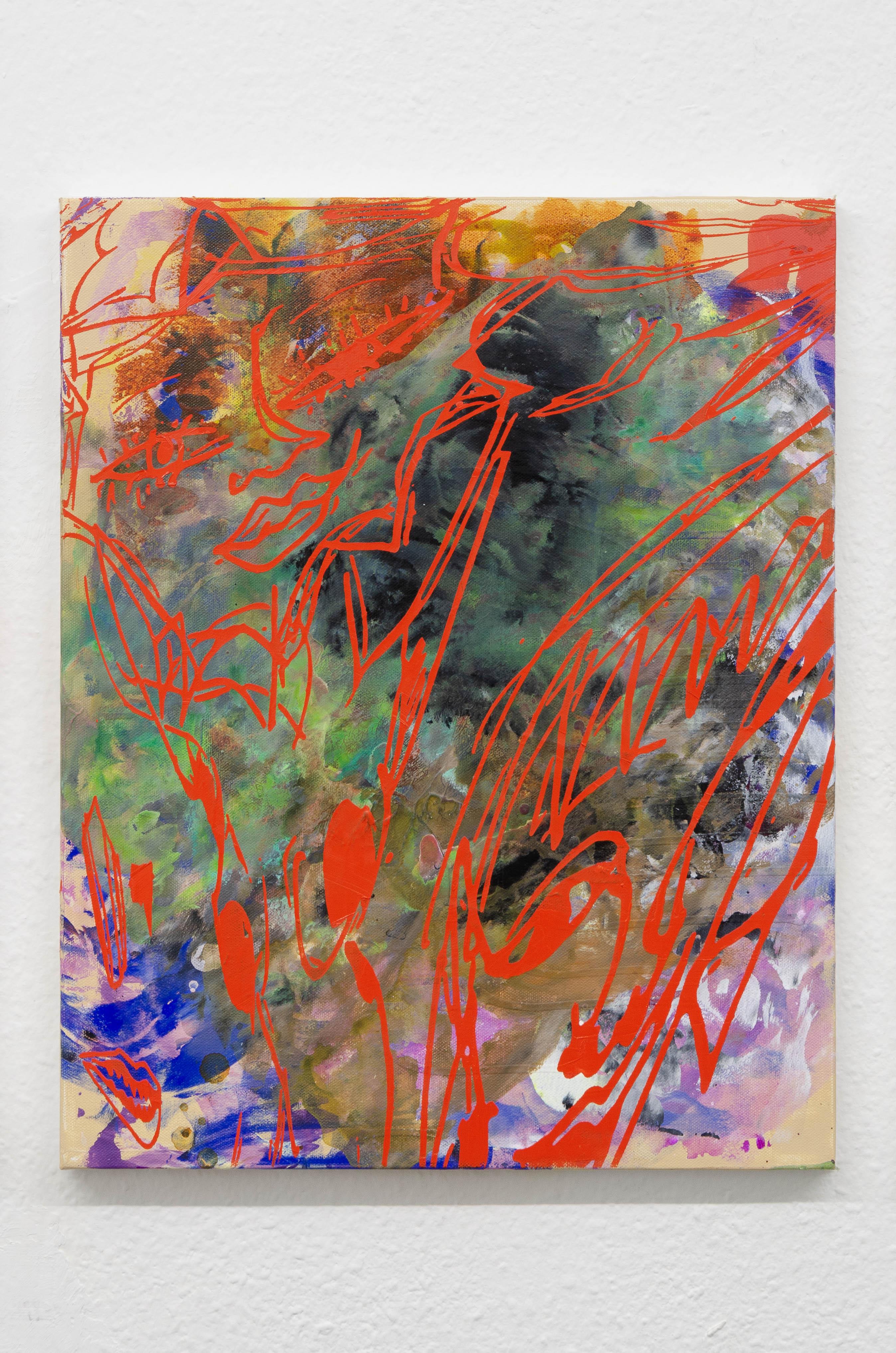 Zoe Barcza, Zoeâs Priorities B, 2024, Acrylic and oil on canvas, 51cm x 41cm