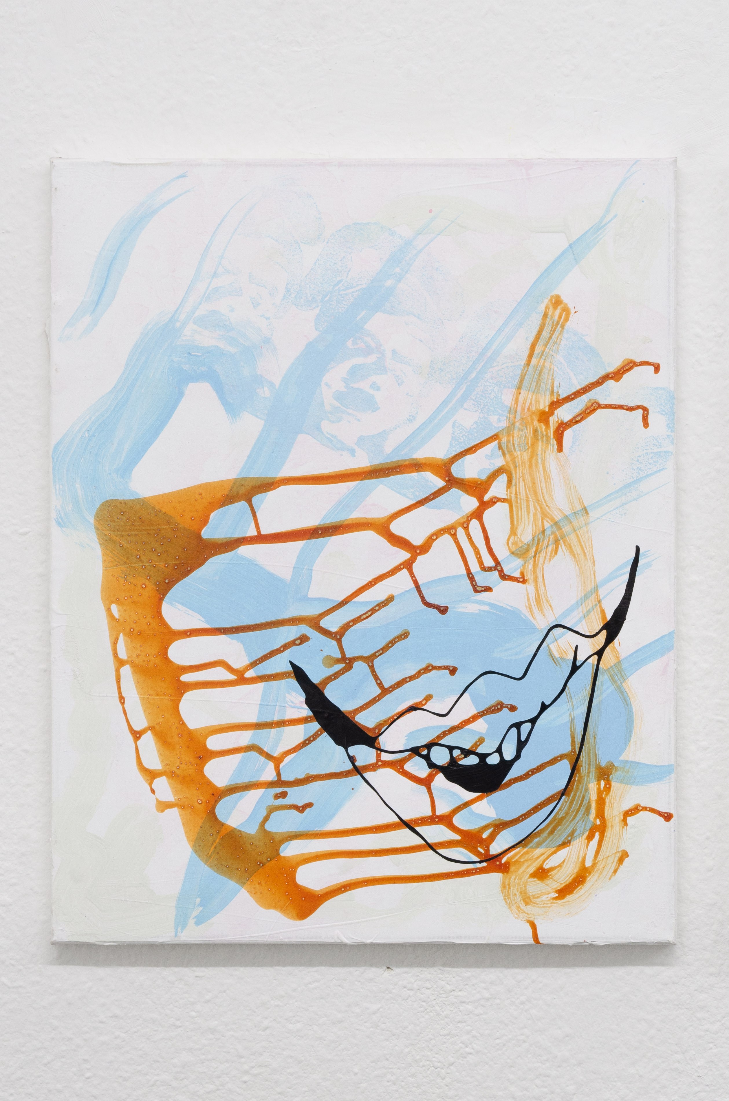 Zoe Barcza, Zoeâs Priorities A, 2024, Acrylic, oil and enamel on canvas, 51cm x 41cm
