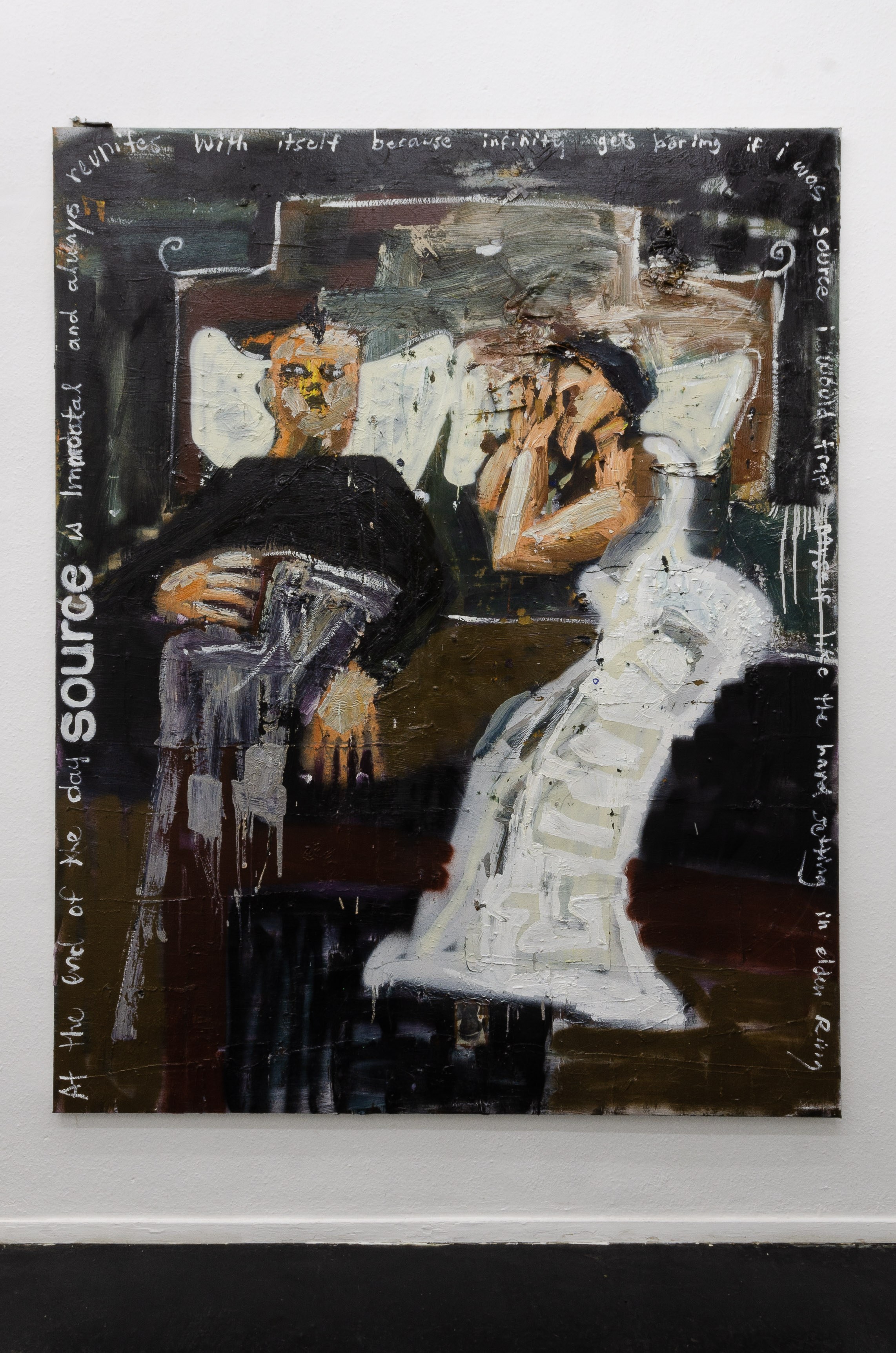 Ben Schumacher, Untitled, 2024, Various materials on canvas, 200cm x 160cm