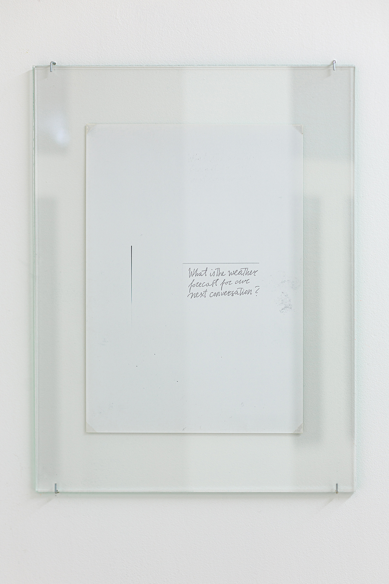 Laura Kaminskaitė, Facsimile of What is the weather forecast for our next conversation? piece, 2024. Digital ink jet print on paper, 41 cm x 31 cm