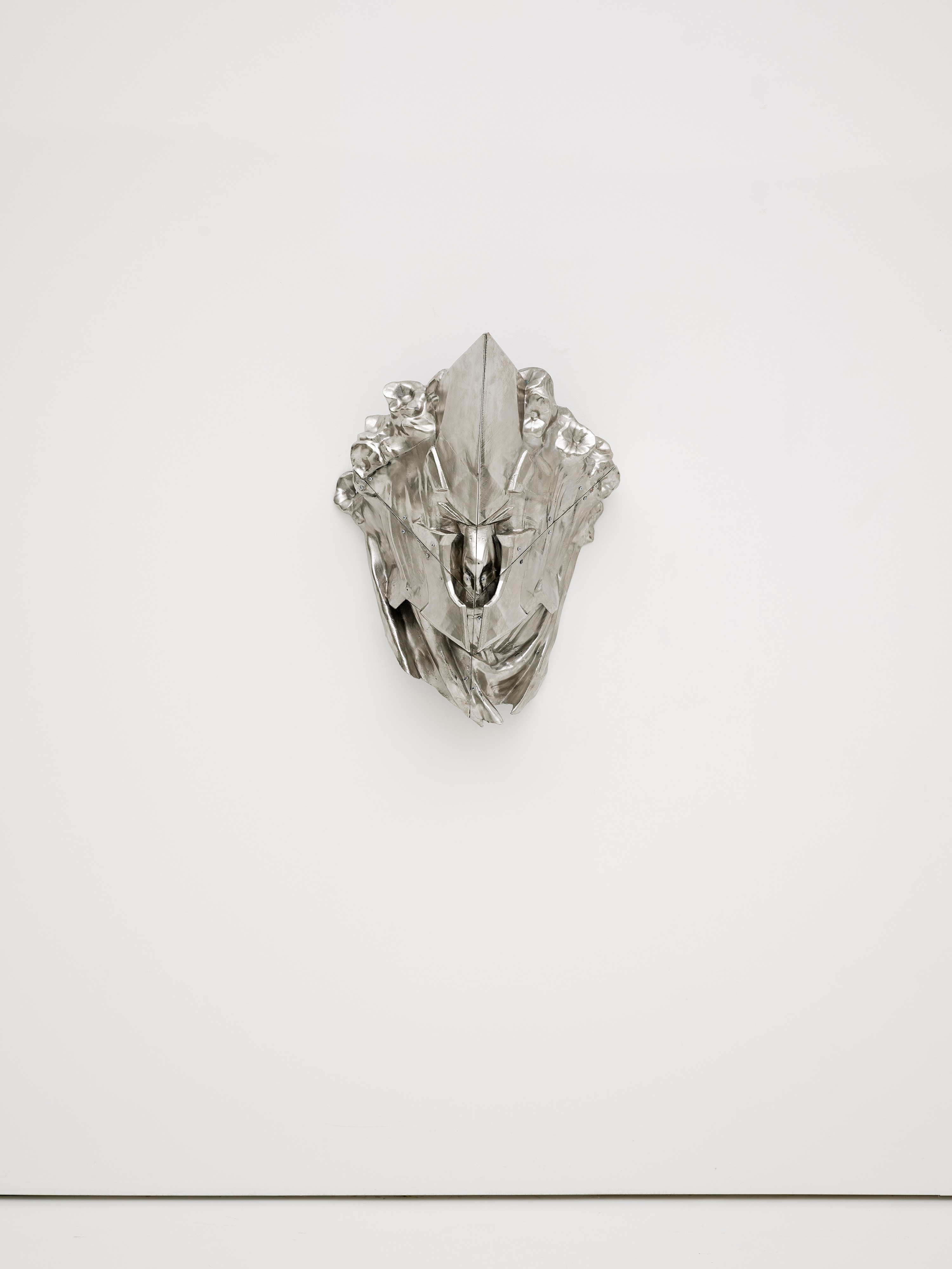 Petros Moris, Oracle (Membrane XIII), 2024, Nickel-plated copper, PLA, stainless steel, 90 x 55 x 50cm