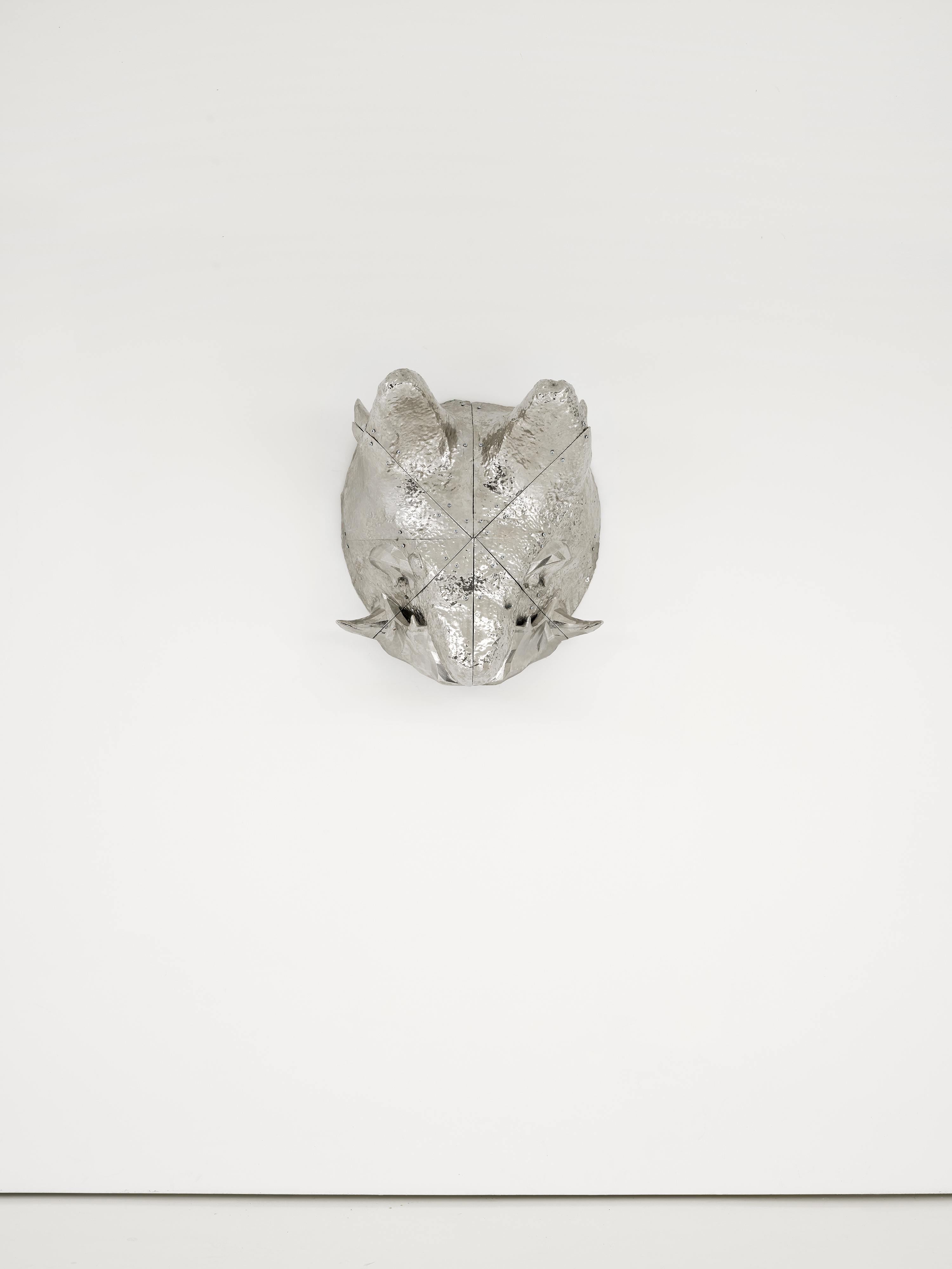 Petros Moris, Oracle (Membrane XII), 2024, Nickel-plated copper, PLA, stainless steel, 60 x 55 x 35cm