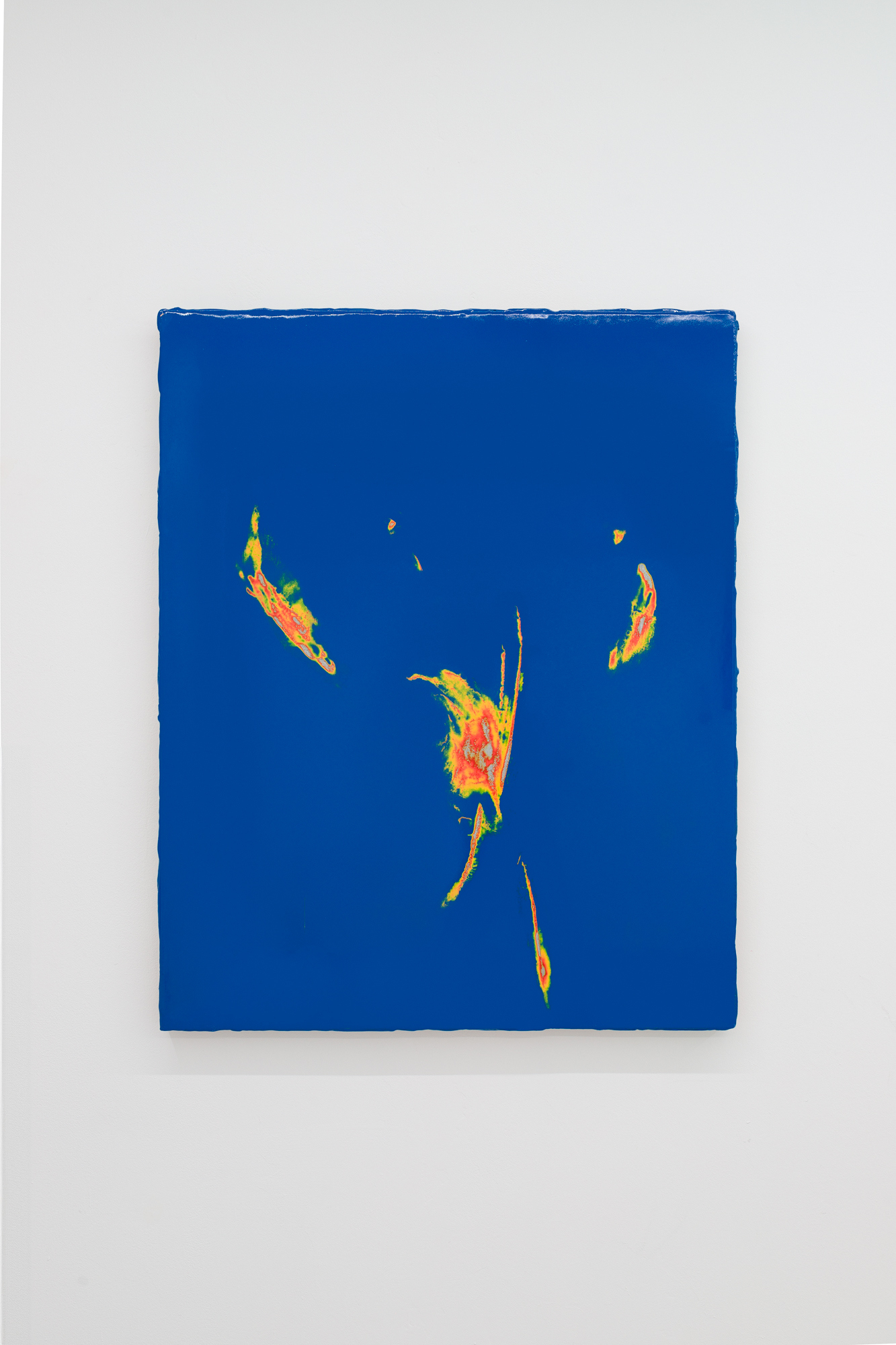 Techno-Bild (*3)(2024). Lacquer and clear coat on wood. 100 x 80 cm