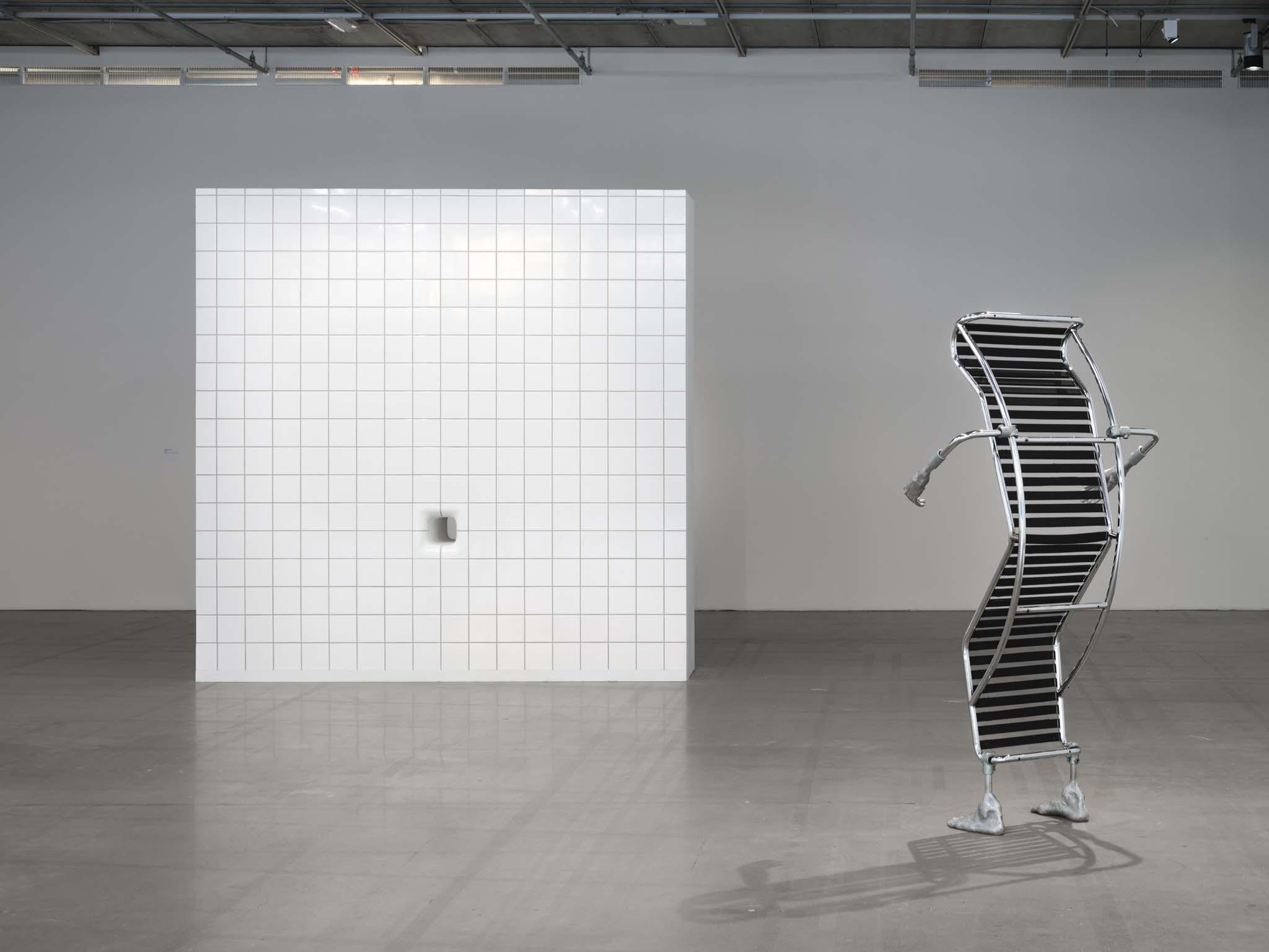 Politics of a Hole, 2024 270x330x50 cm, Ceramic tiles, grout, PLA, acrylics, lacquer