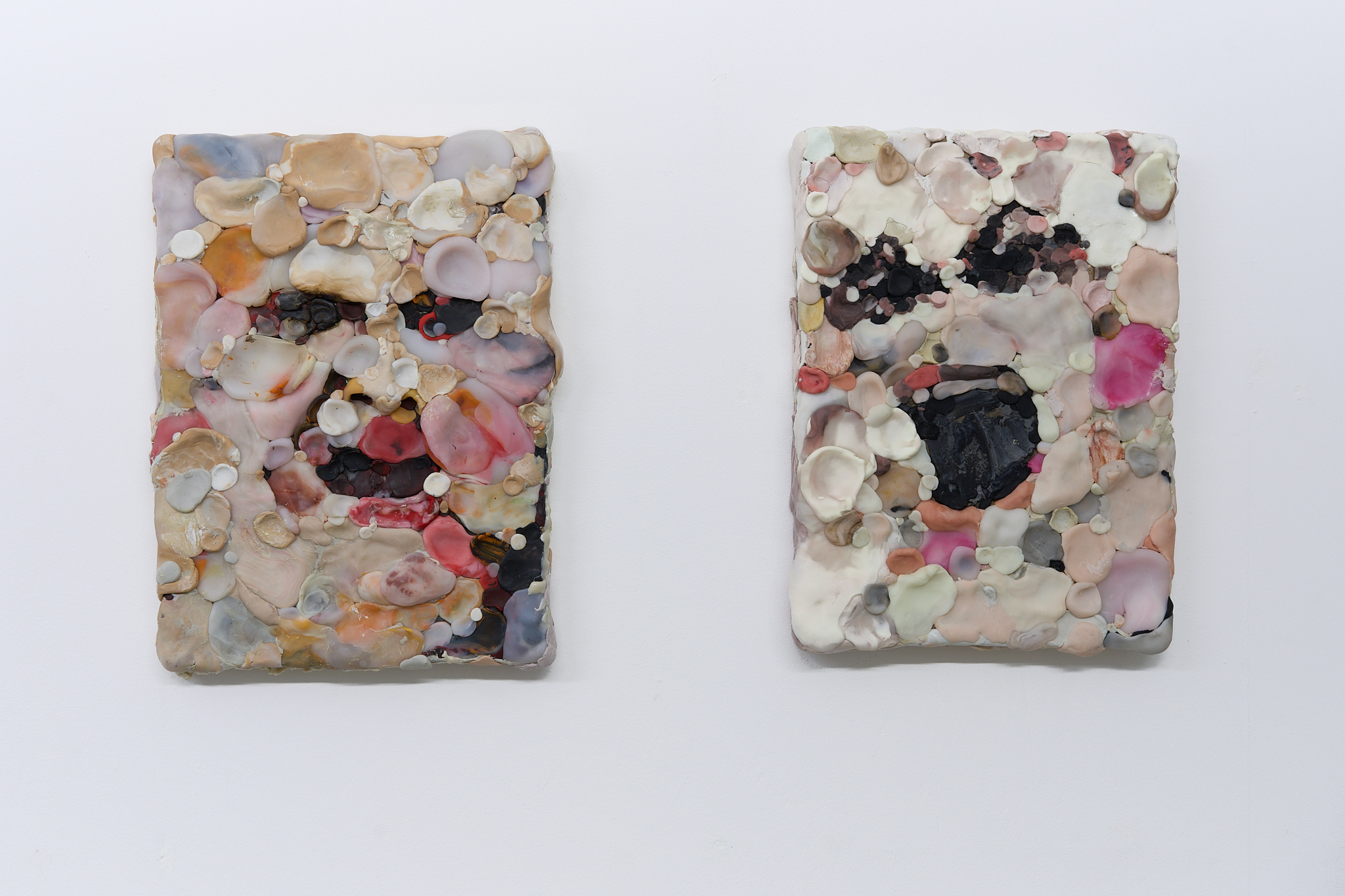 âSoul Soarsâ, 2024, polymer clay, epoxy clay, tablet, 32x23cm (x2)