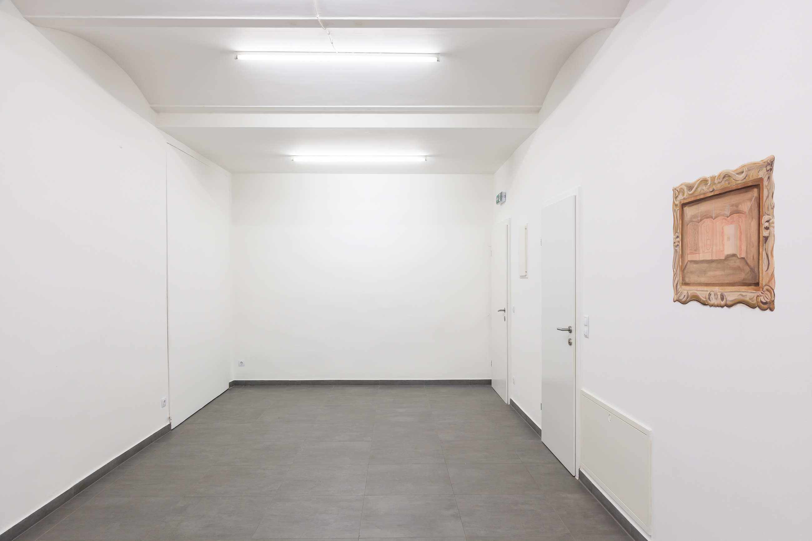 Conversation Piece, 2025, Site-specific painting installation, acrylic and pigment on wall. Variable dimensions. Photo: Flavio Palasciano. Courtsy of the Artist and VIN VIN Vienna / Naples.