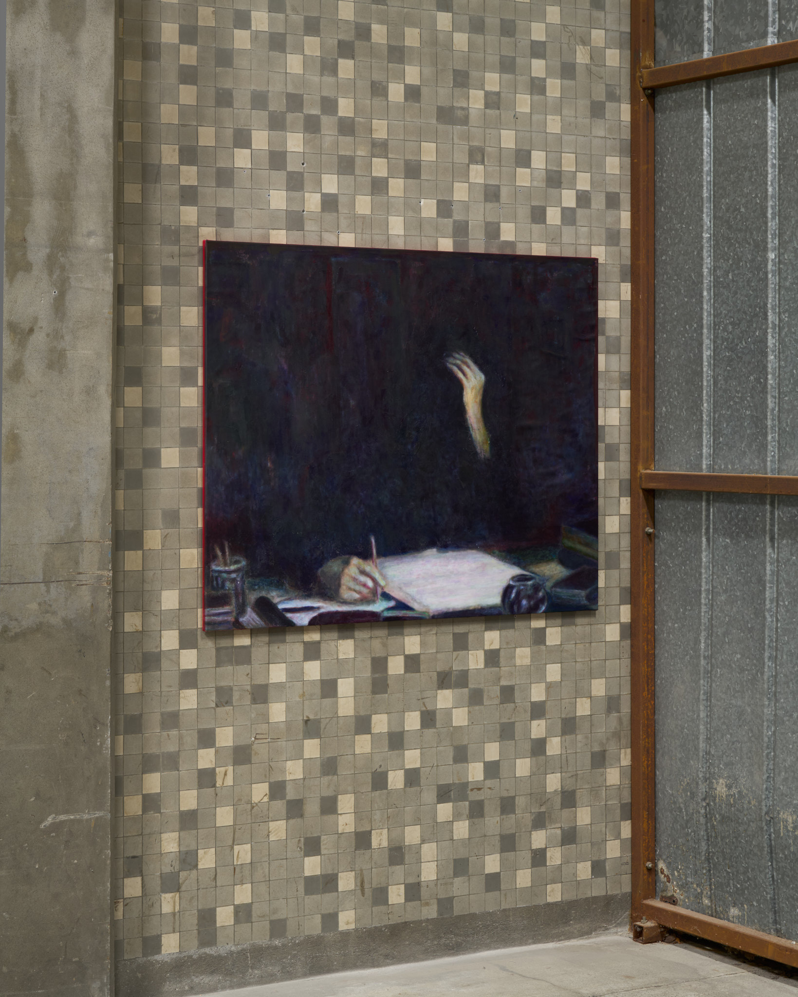 Torments of Creative Work, Mixed media on canvas. 100 x 127 cm