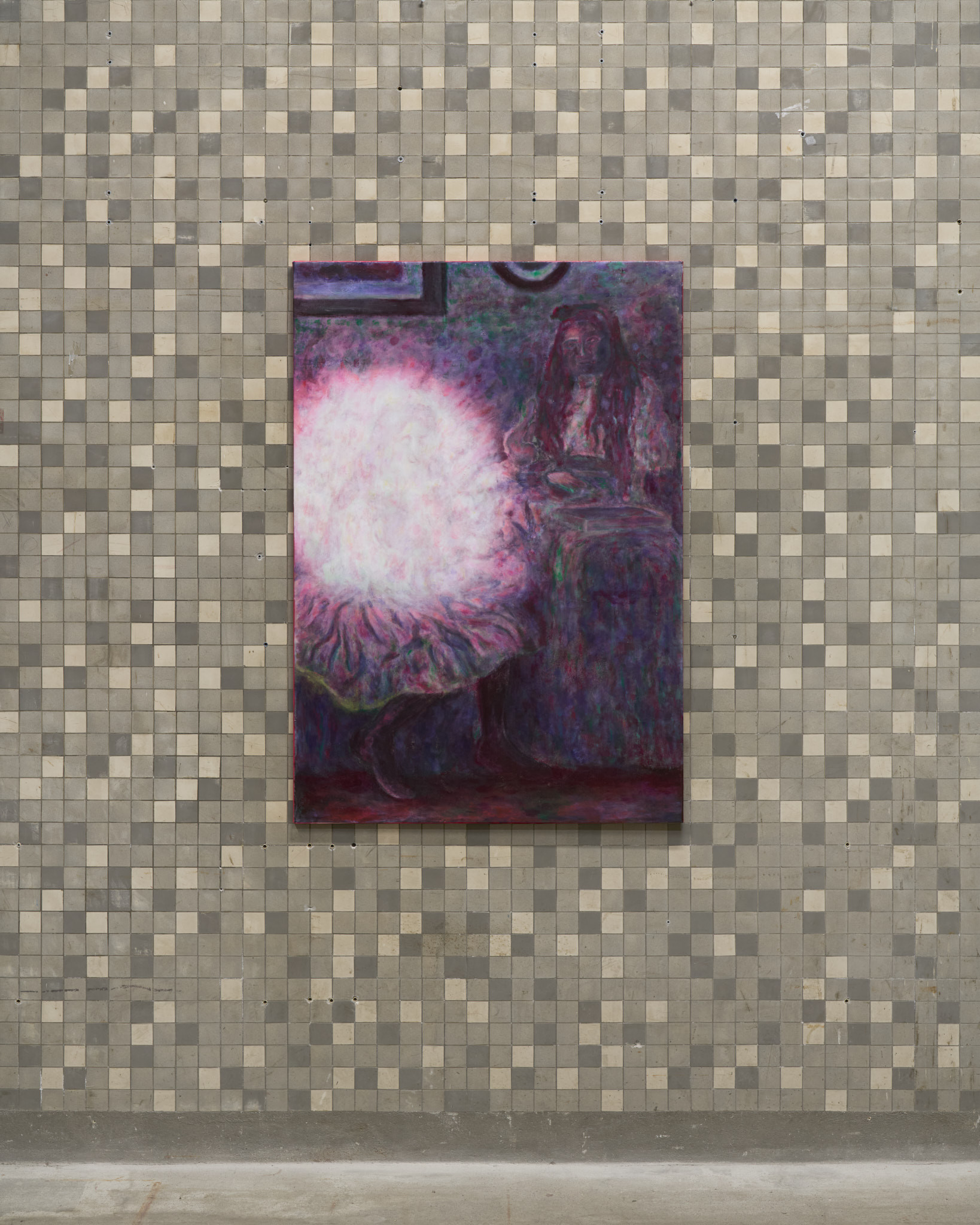 Two Daughters, Mixed media on canvas. 130 x 90 cm