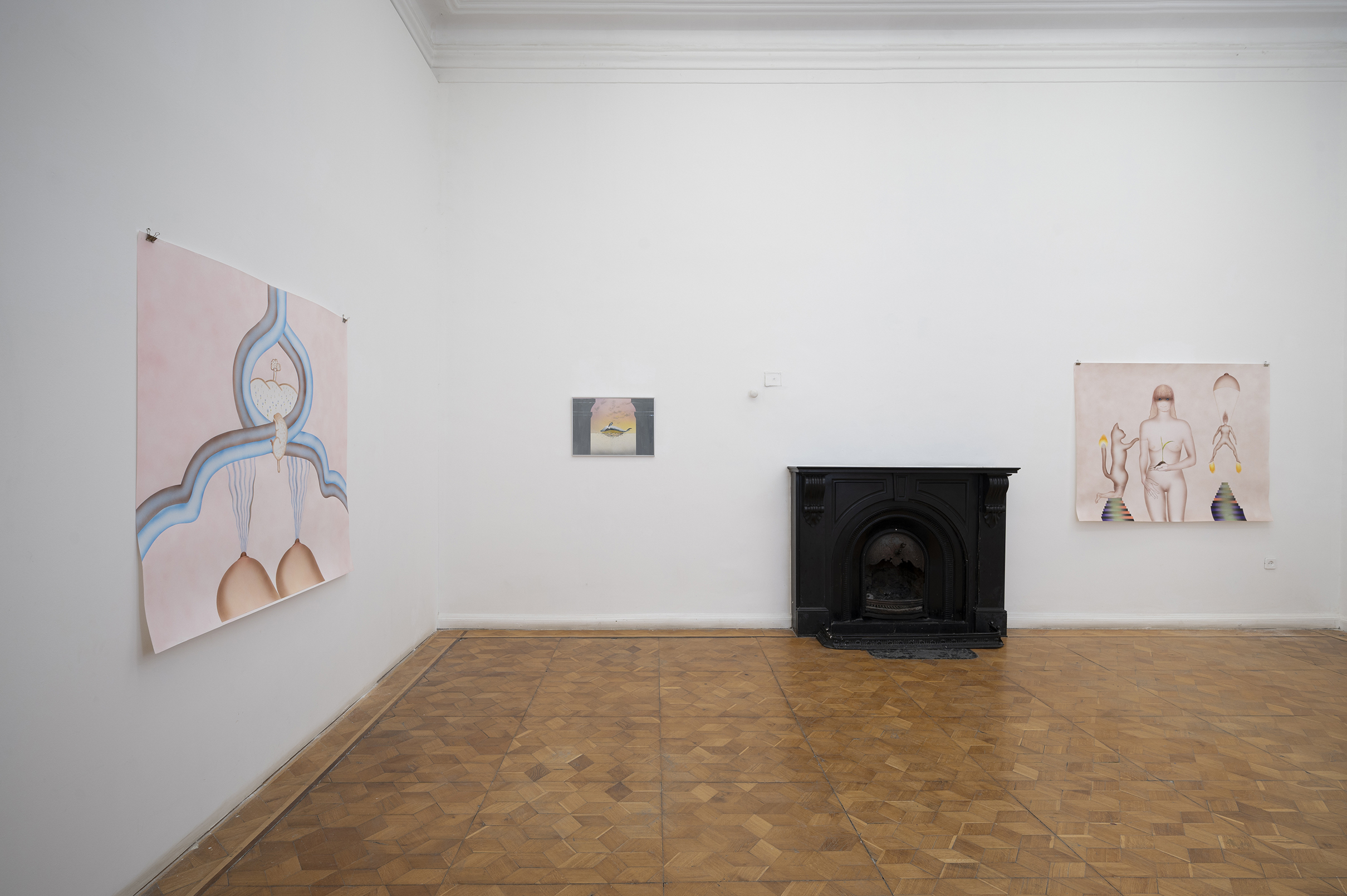 Installation View, Tamar Bochorishvili's Solo Exhibition 'Beyond the Hills' at Gallery Artbeat, Tbilisi, Georgia, 2025. Photo Credit Gallery Artbeat, Tamar Botchorishvili