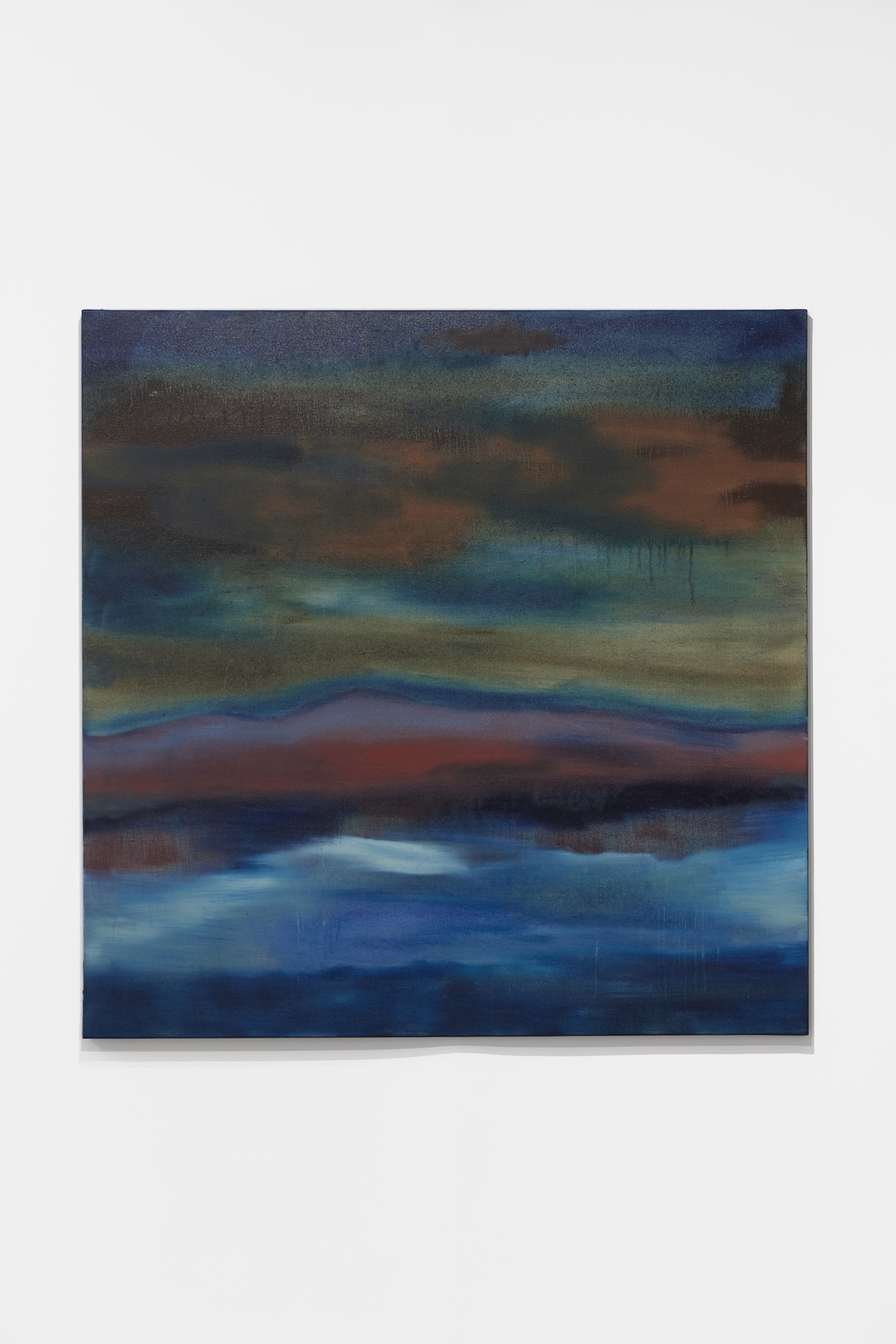 Inès di Folco Jemni, Vol de nuit, 2025, oil on canvas, 120 × 120 × 3 cm. Courtesy of the artist and Crèvecœur, Paris.