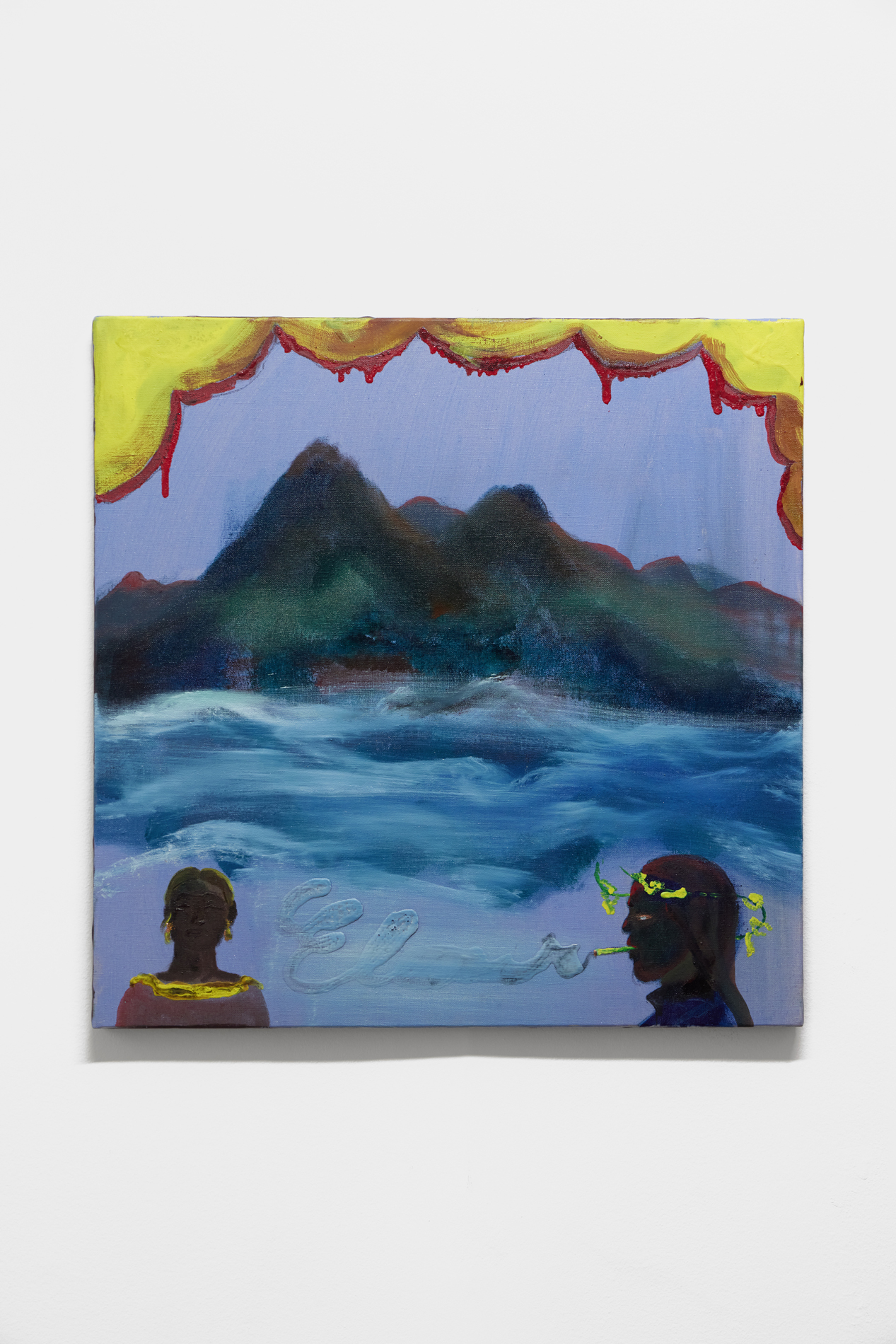 Inès di Folco Jemni, Elixir, 2025, oil on canvas, 60 × 60 × 2 cm. Courtesy of the artist and Crèvecœur, Paris.