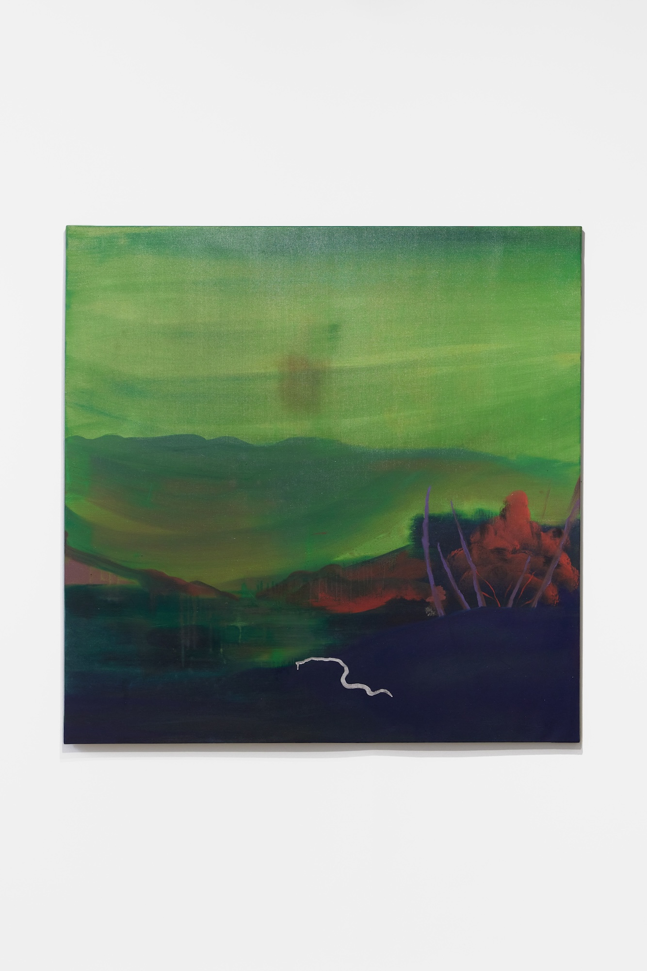 Inès di Folco Jemni, Le Poison , 2025, oil on canvas, 120 × 120 × 3 cm. Courtesy of the artist and Crèvecœur, Paris