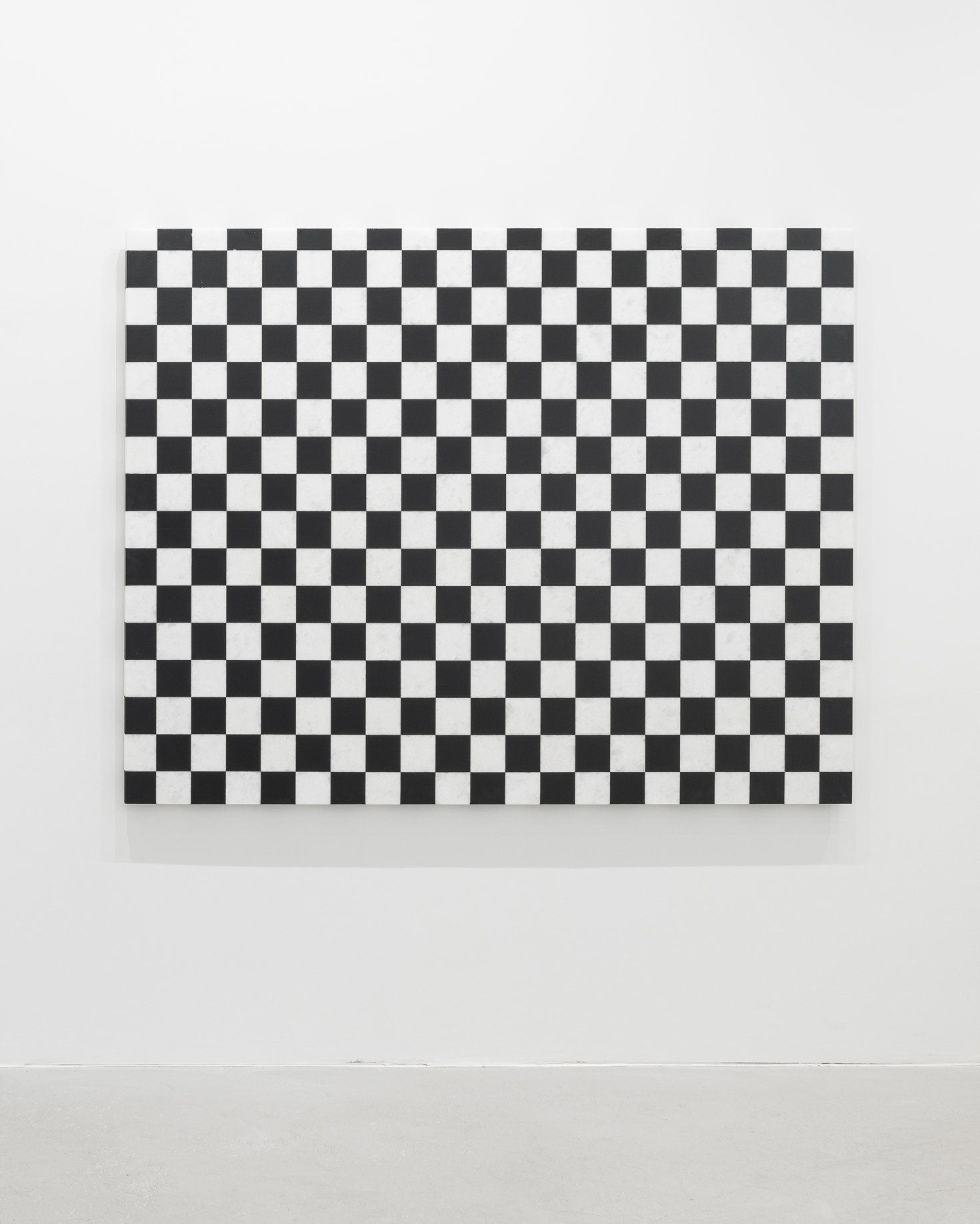 Lou Jaworski, ORBIT 001, 2025, Meteorite dust and acrylic on marble 124 x 92 cm | Courtesy of max goelitz Copyright of the artist Photo: Dirk Tacke