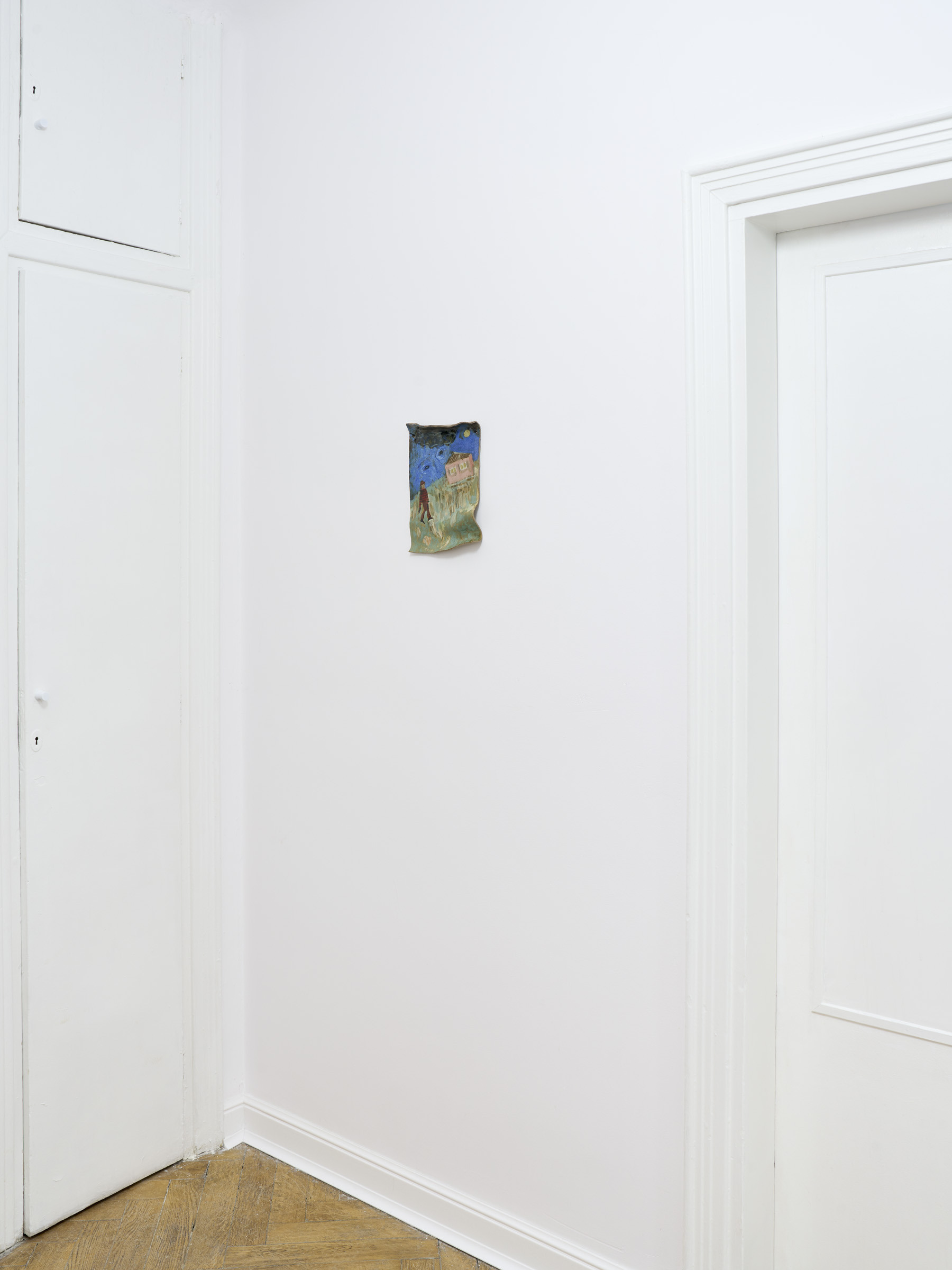 Installation view from "The Language of the Night" by Masha Silchenko at Import Export, Warsaw, 2025