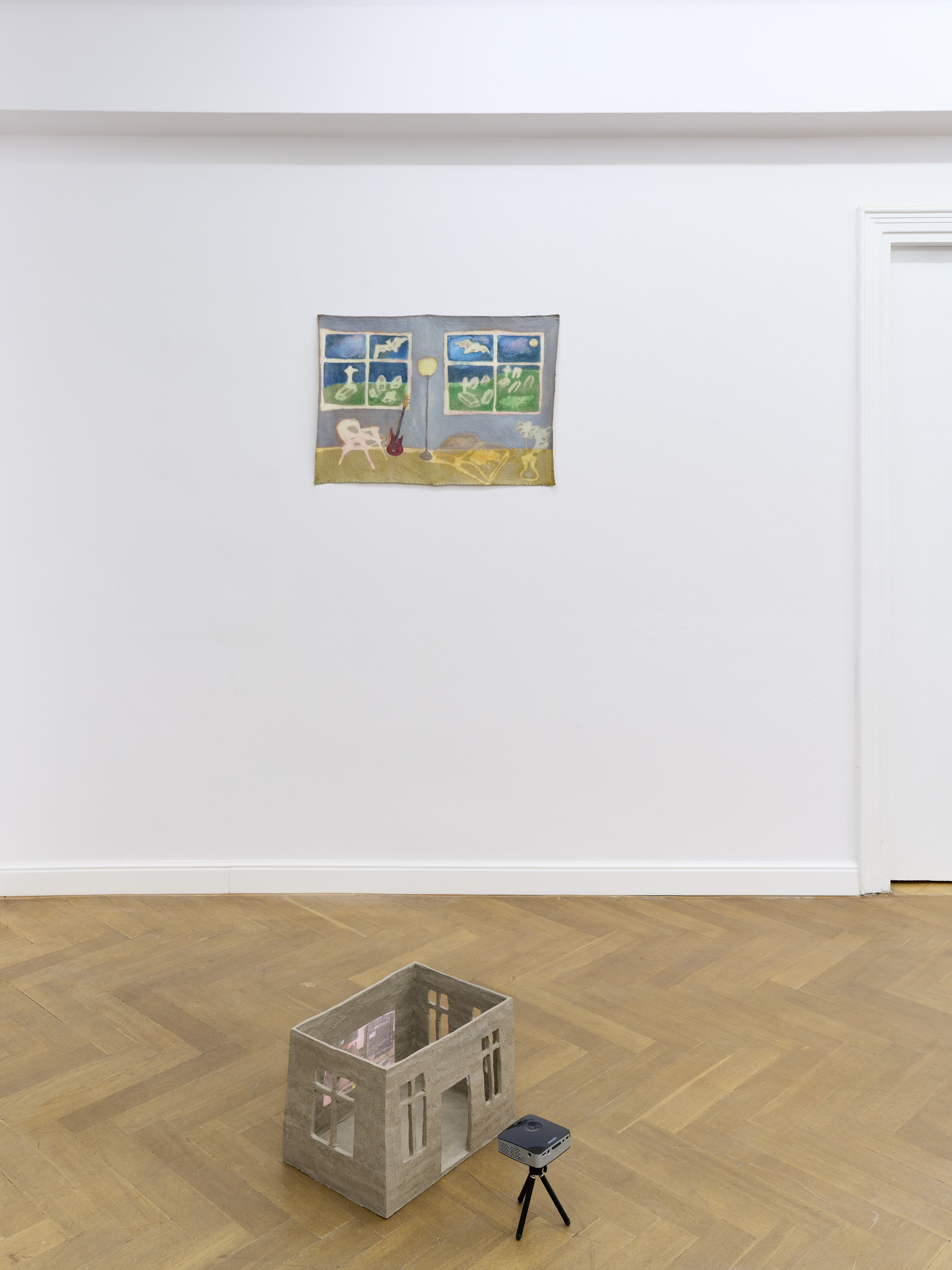 Installation view from "The Language of the Night" by Masha Silchenko at Import Export, Warsaw, 2025