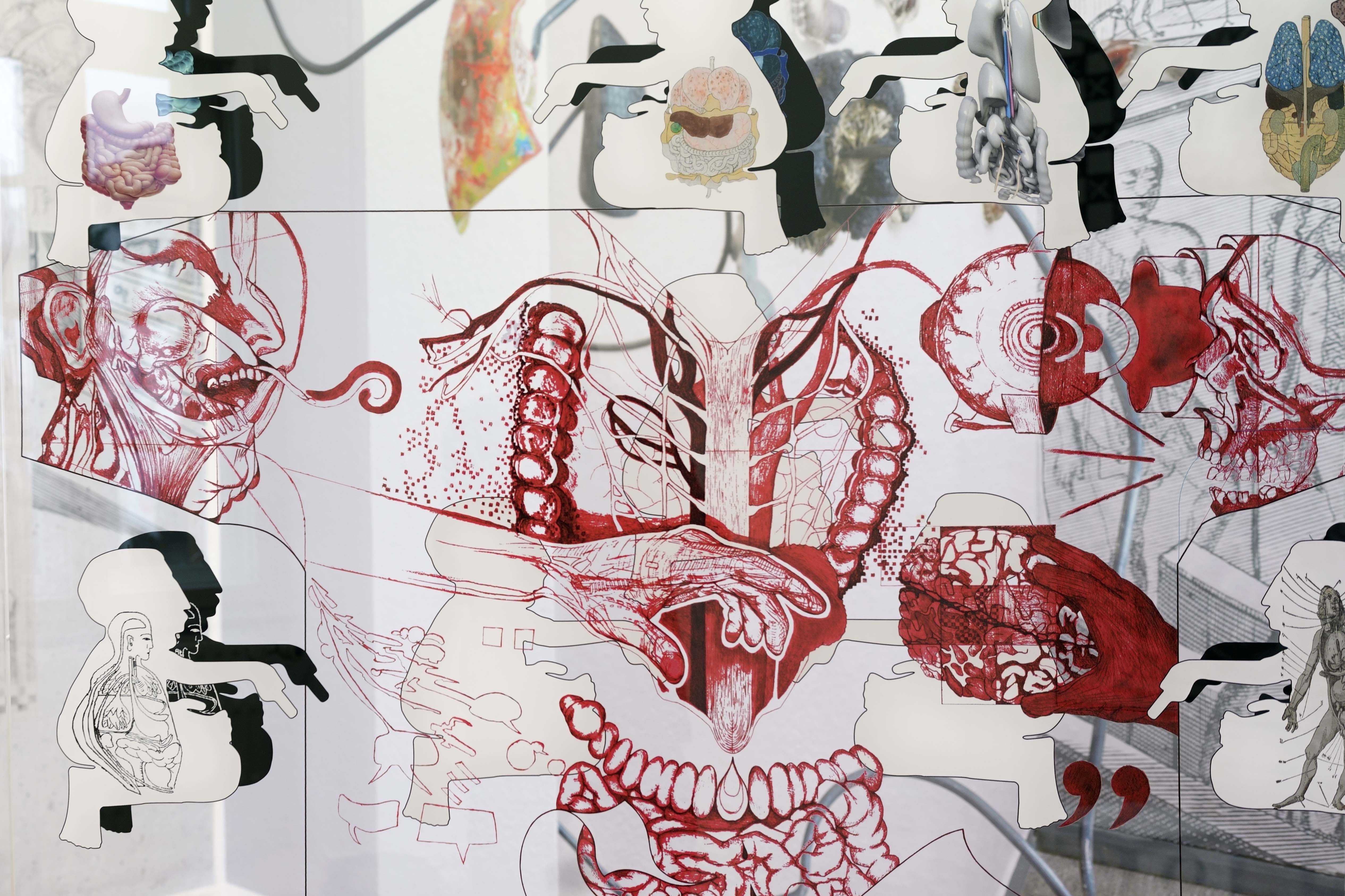 Mariechen Danz, Knot in Arrow, 2025, Installation view (Detail) at Kunstverein Arnsberg. Photo: Michel Ptasinski.