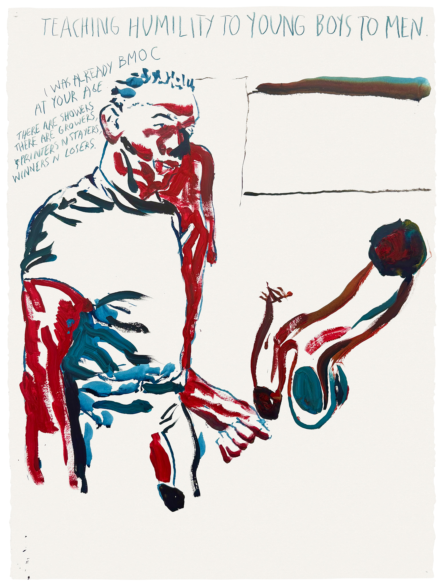 Raymond Pettibon, Humility, ink, graphite and acrylic on paper, 30 Ă 22 in.