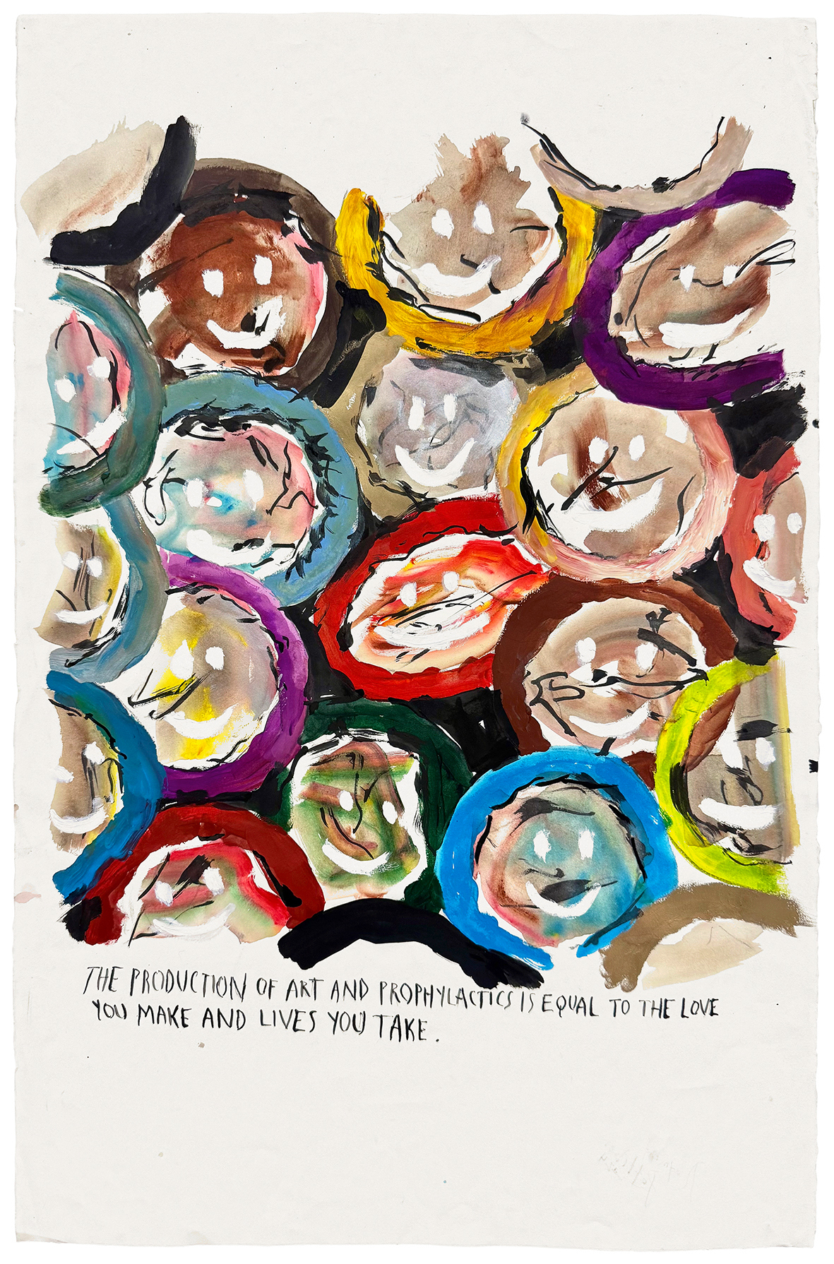 Raymond Pettibon, Wrath, ink and acrylic on paper, 40 Ă 26 in.